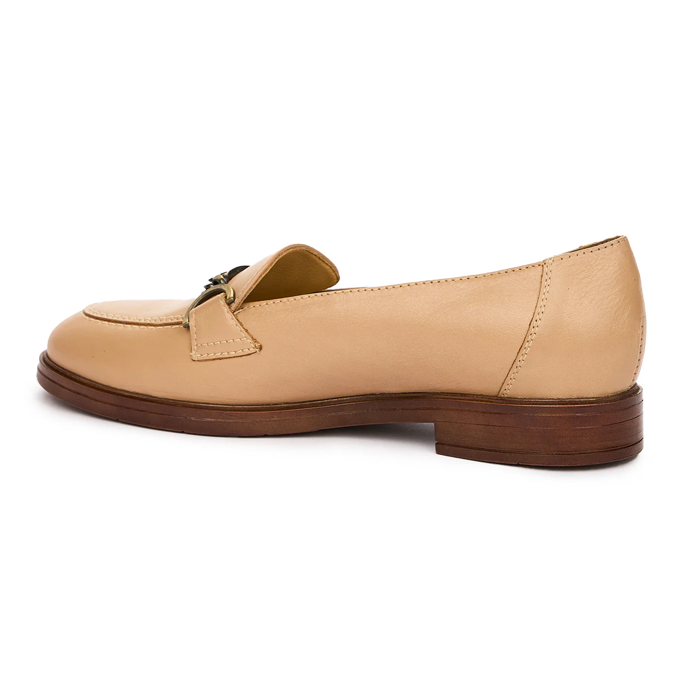 Pantofi Piele Bej Dama cu Toc 2.5 Cm Eleganti 10107 - Image 3
