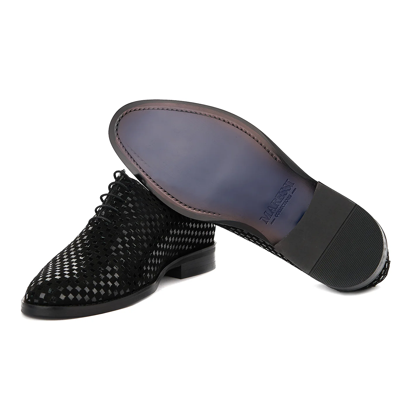 Pantofi Piele cu Insertii Lac si Talpa Construita 761 - Image 3