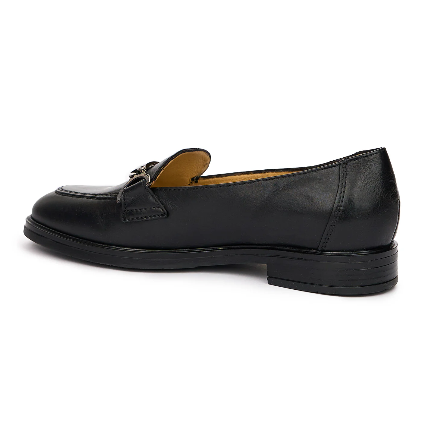 Pantofi Piele Dama Casual cu Toc 2.5 Cm Negri 10128 - Image 3