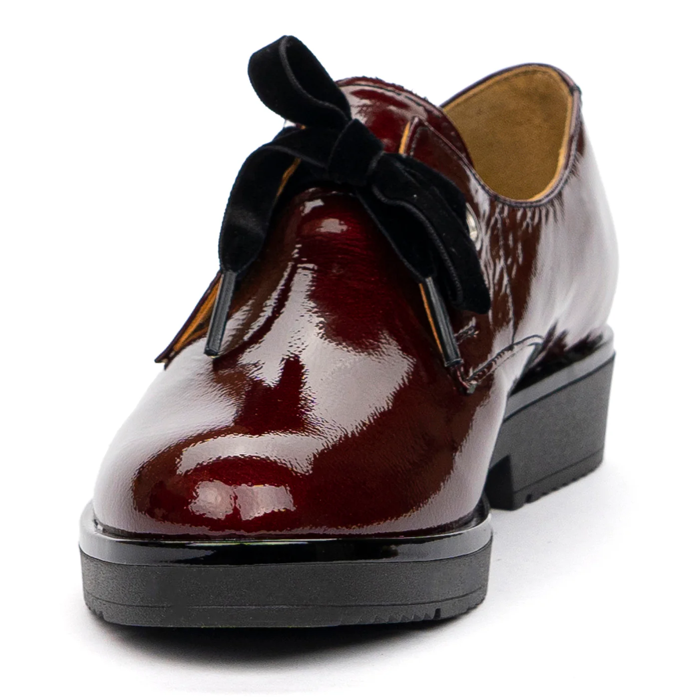 Pantofi Piele Lacuita Dama Casual cu Toc 3 Cm 8557 - Image 4