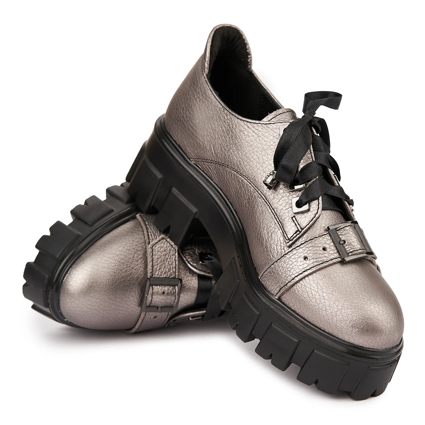 Pantofi Piele Naturala cu talpa groasa 1668 - Image 4