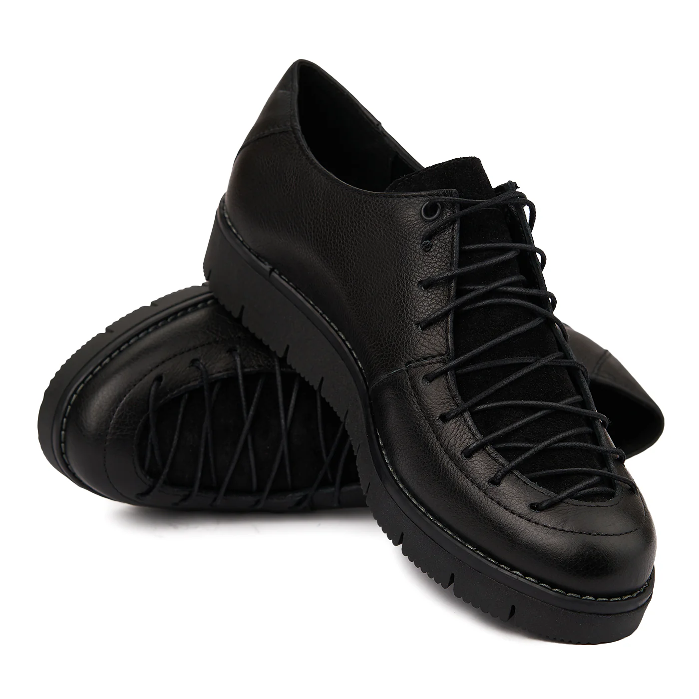 Pantofi Piele Naturala cu talpa groasa 1855 - Image 6
