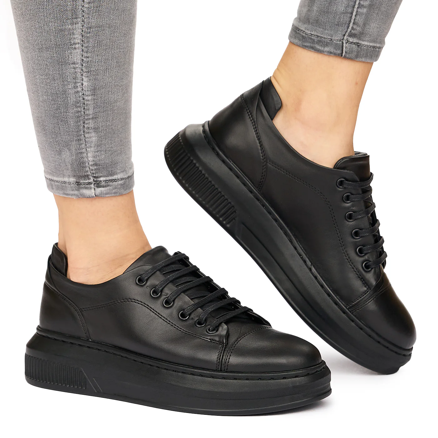 Pantofi Piele Naturala neagra 8103 - Image 6