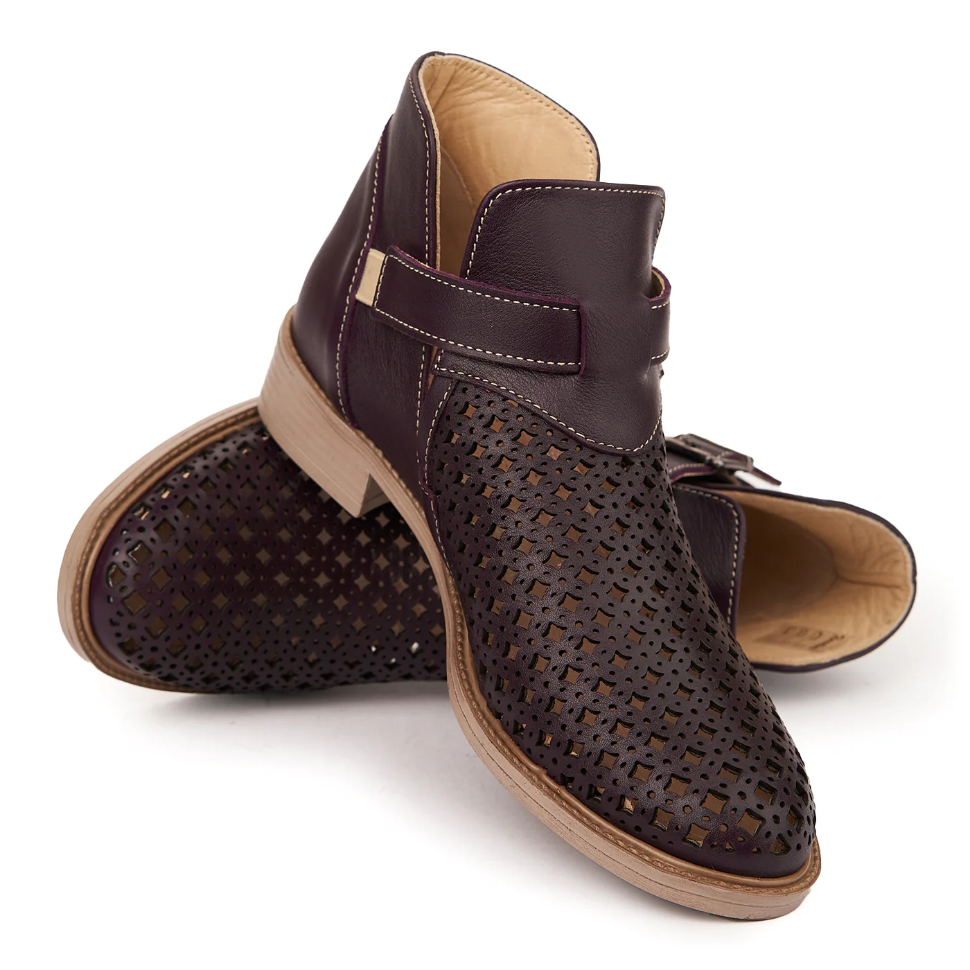 Pantofi Piele Naturala perforata 1917 - Image 4