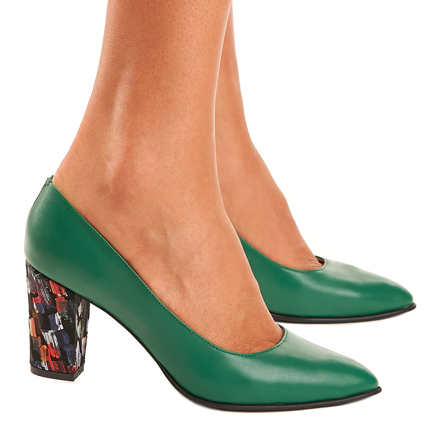 Pantofi Piele Naturala Verde 4002 - Image 5