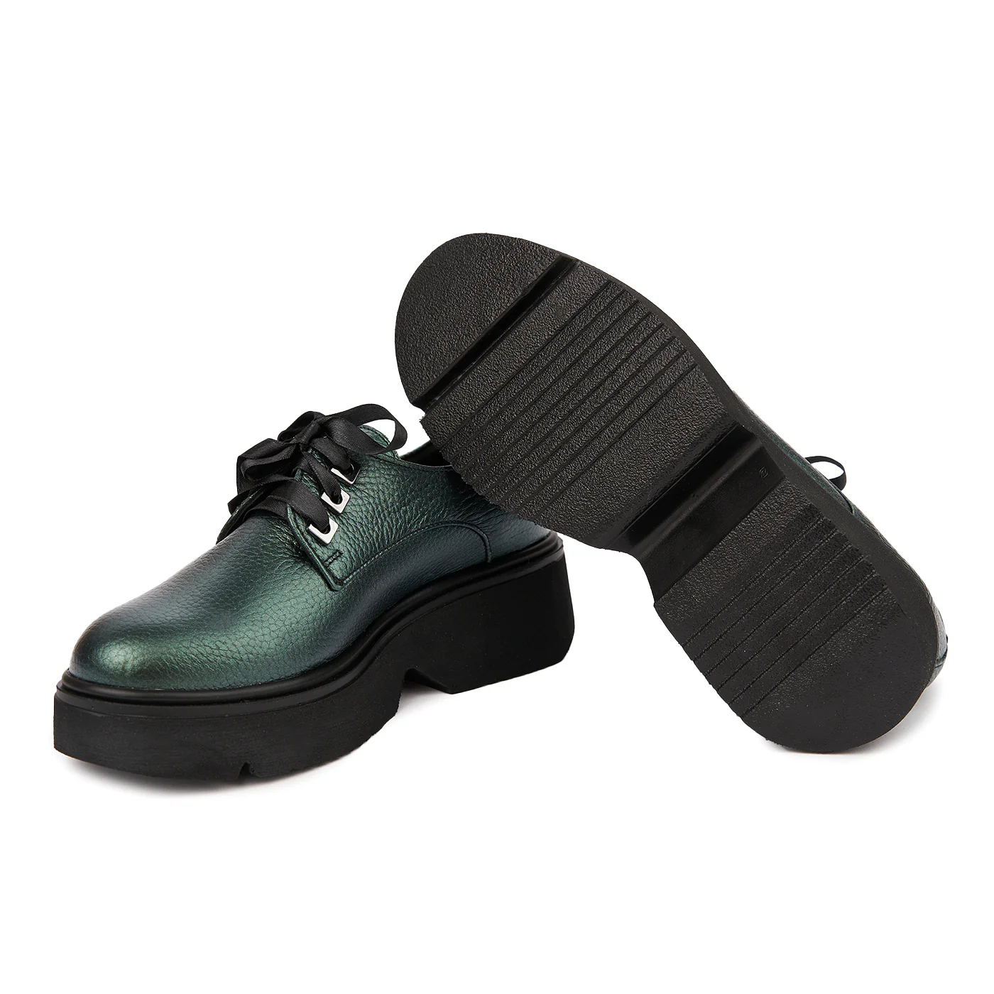 Pantofi Piele Naturala Verde cu talpa usoara 1660 - Image 3