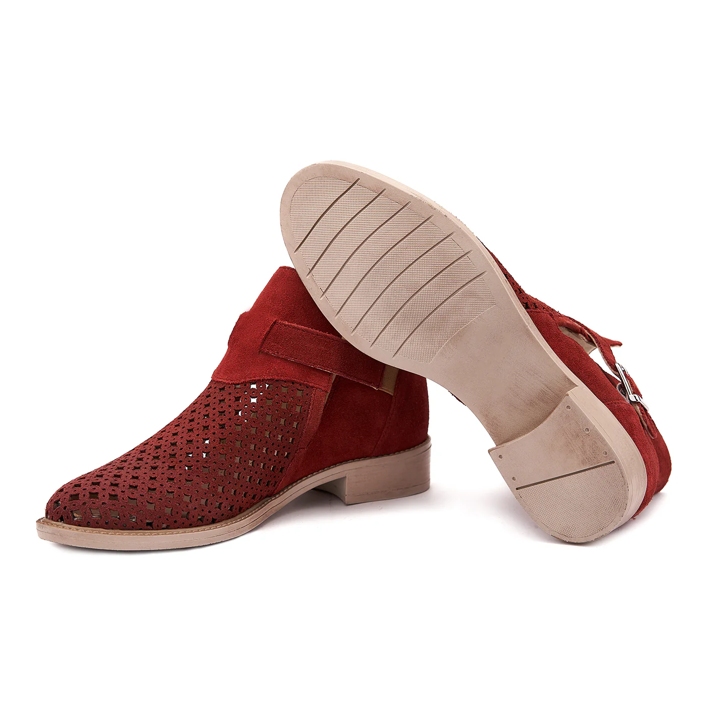 Pantofi Rosii Piele Naturala Dama Casual cu Talpa 2.5 Cm 1416 - Image 3