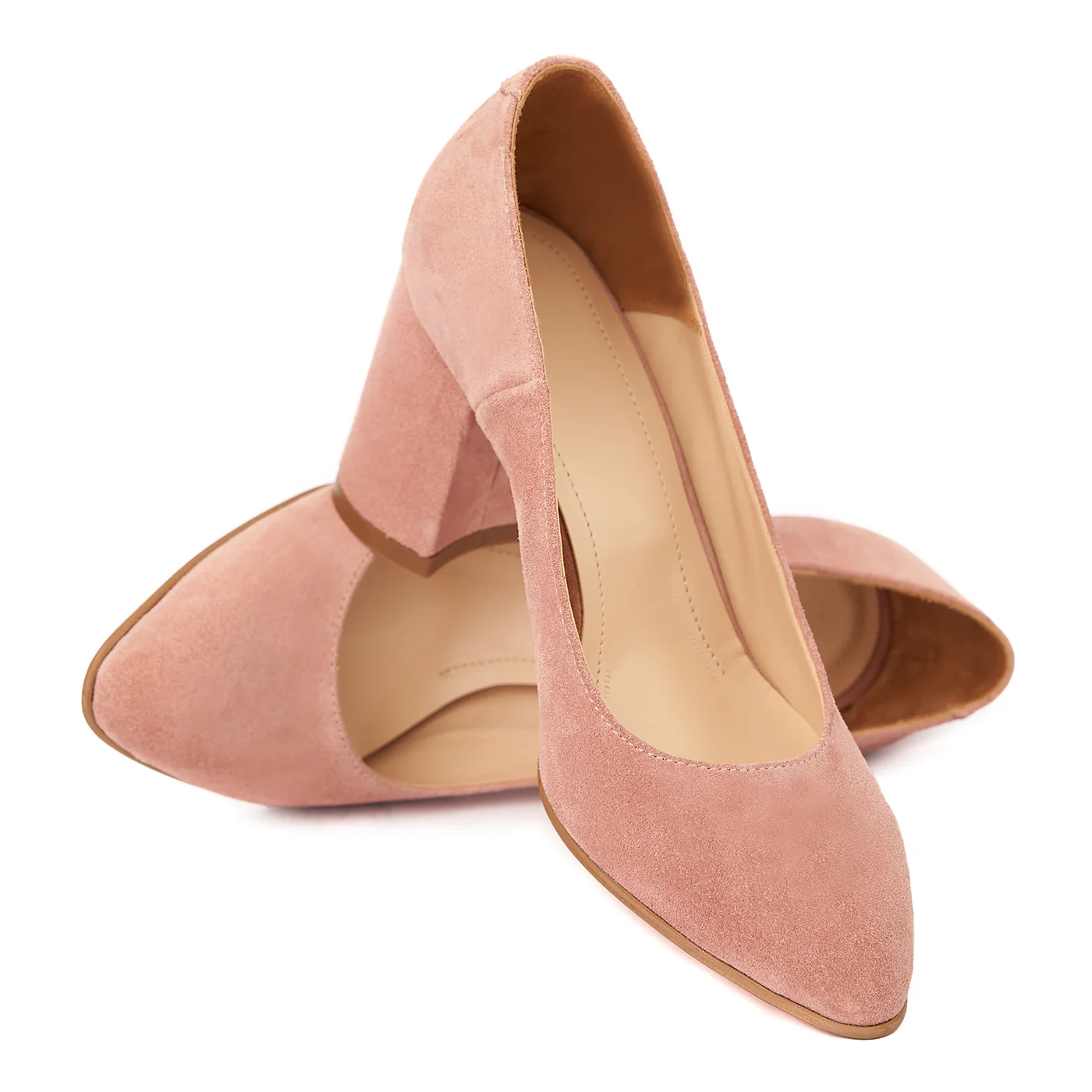 Pantofi roz pal dama eleganti din piele naturala 4240 - Image 4