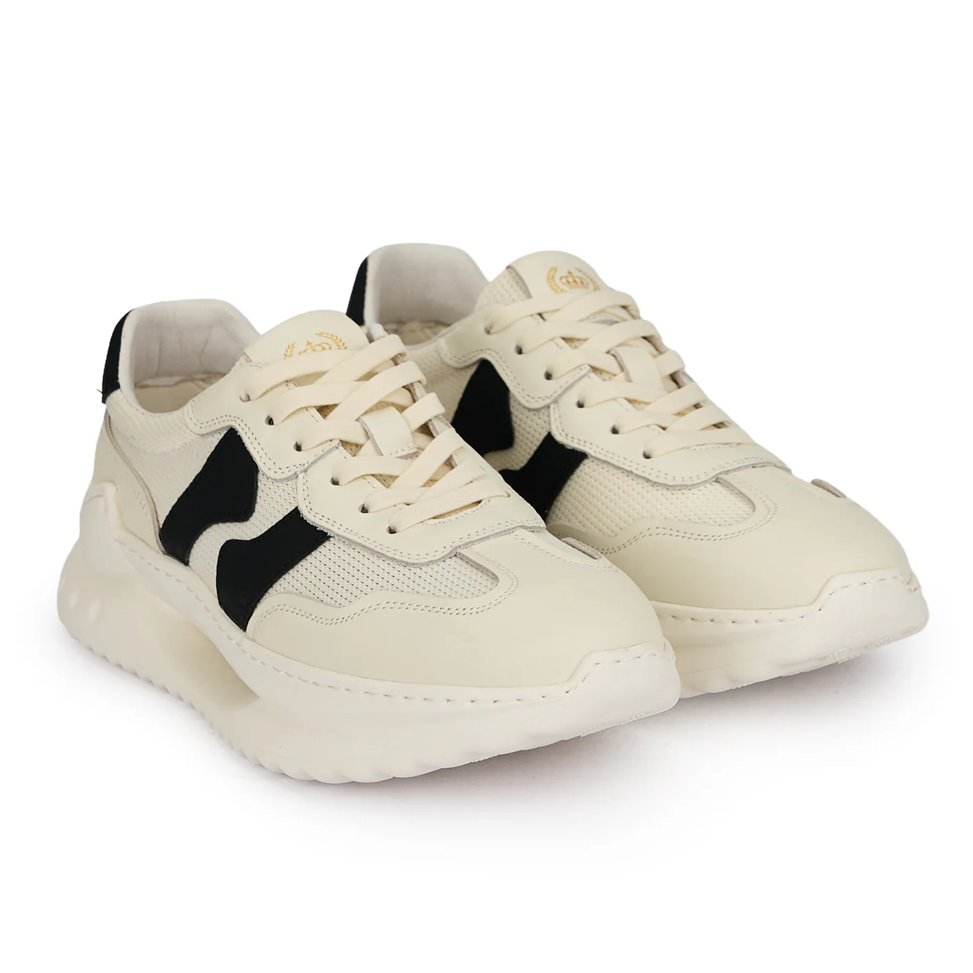 Pantofi sport barbati din piele naturala alba 20128 - Image 4