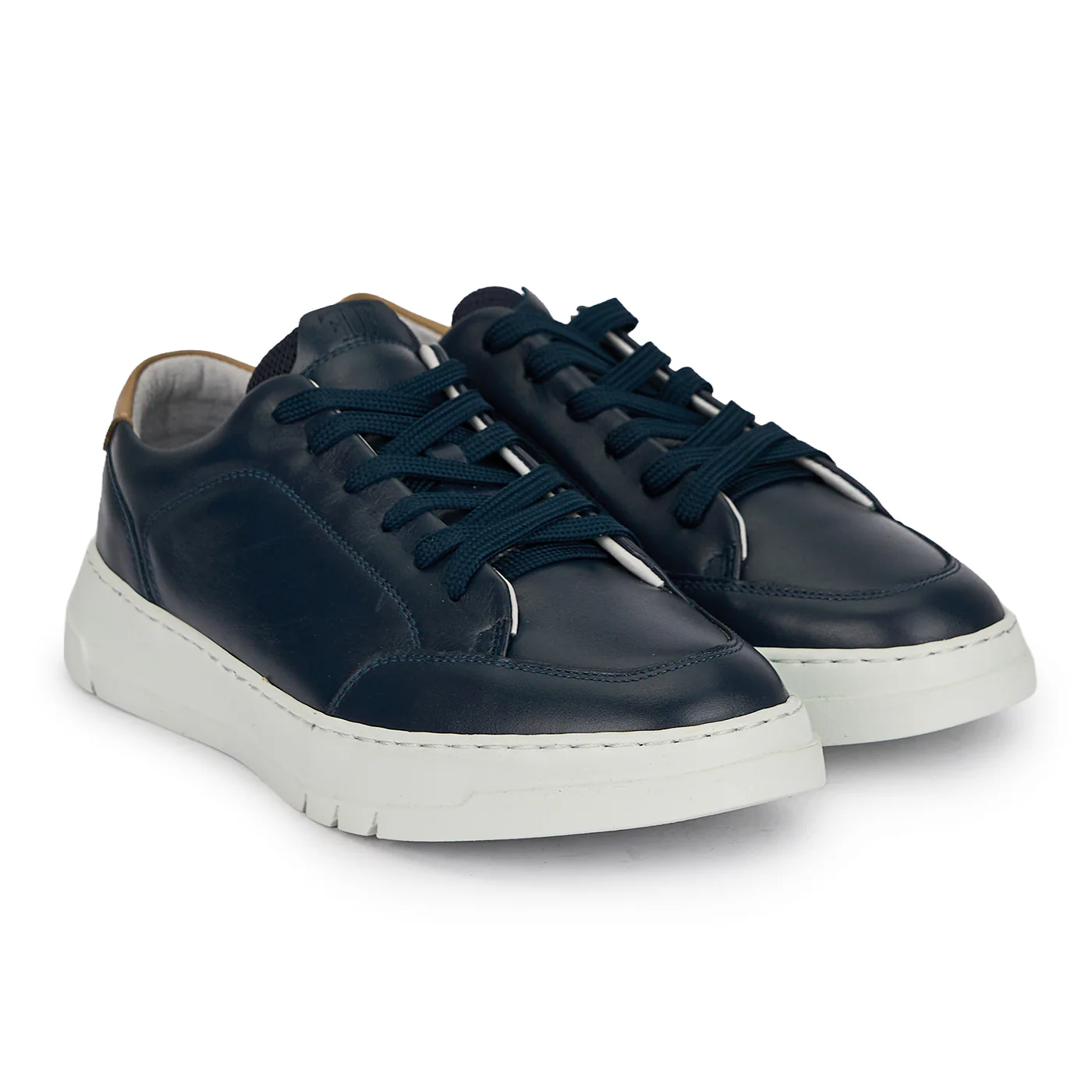 Pantofi sport barbati din piele naturala bleumarin 20152 - Image 4