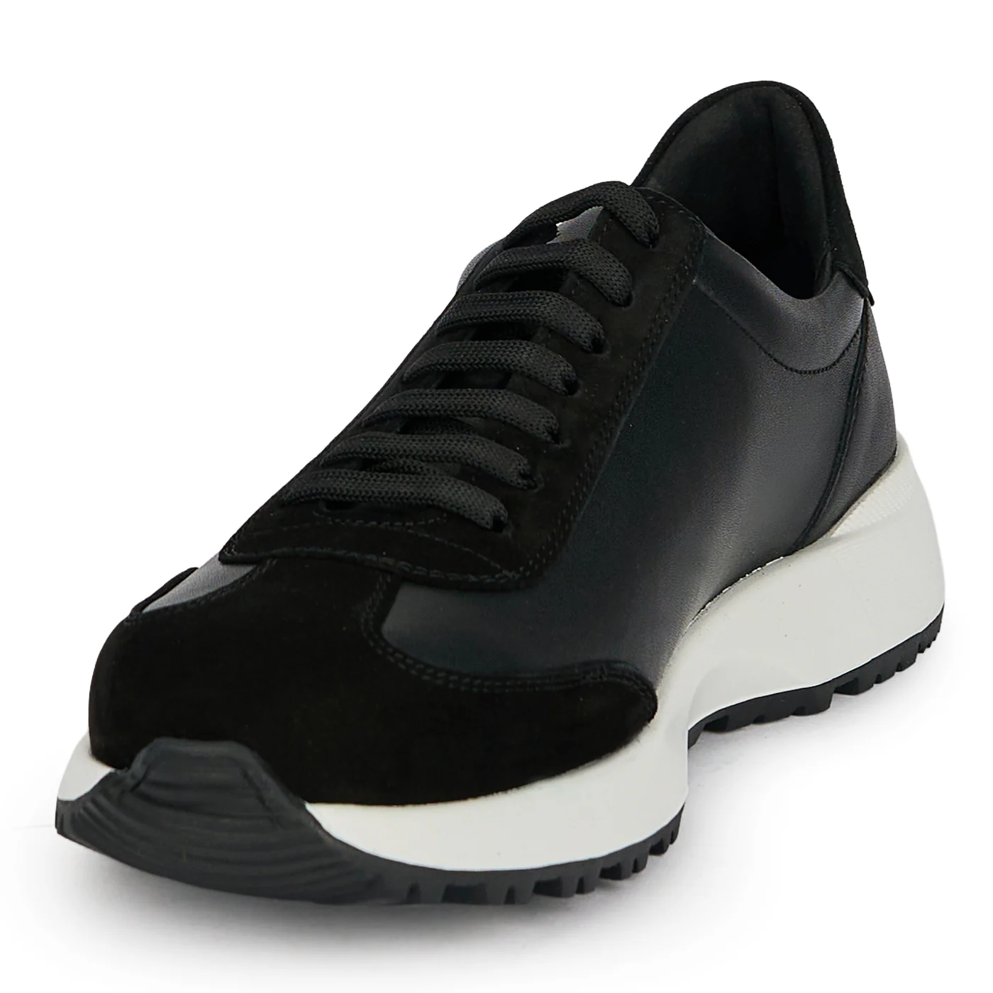 Pantofi sport barbati din piele naturala neagra 20113 - Image 3