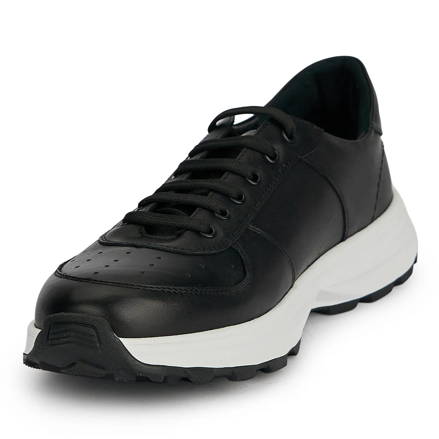 Pantofi sport barbati din piele naturala neagra 20114 - Image 3