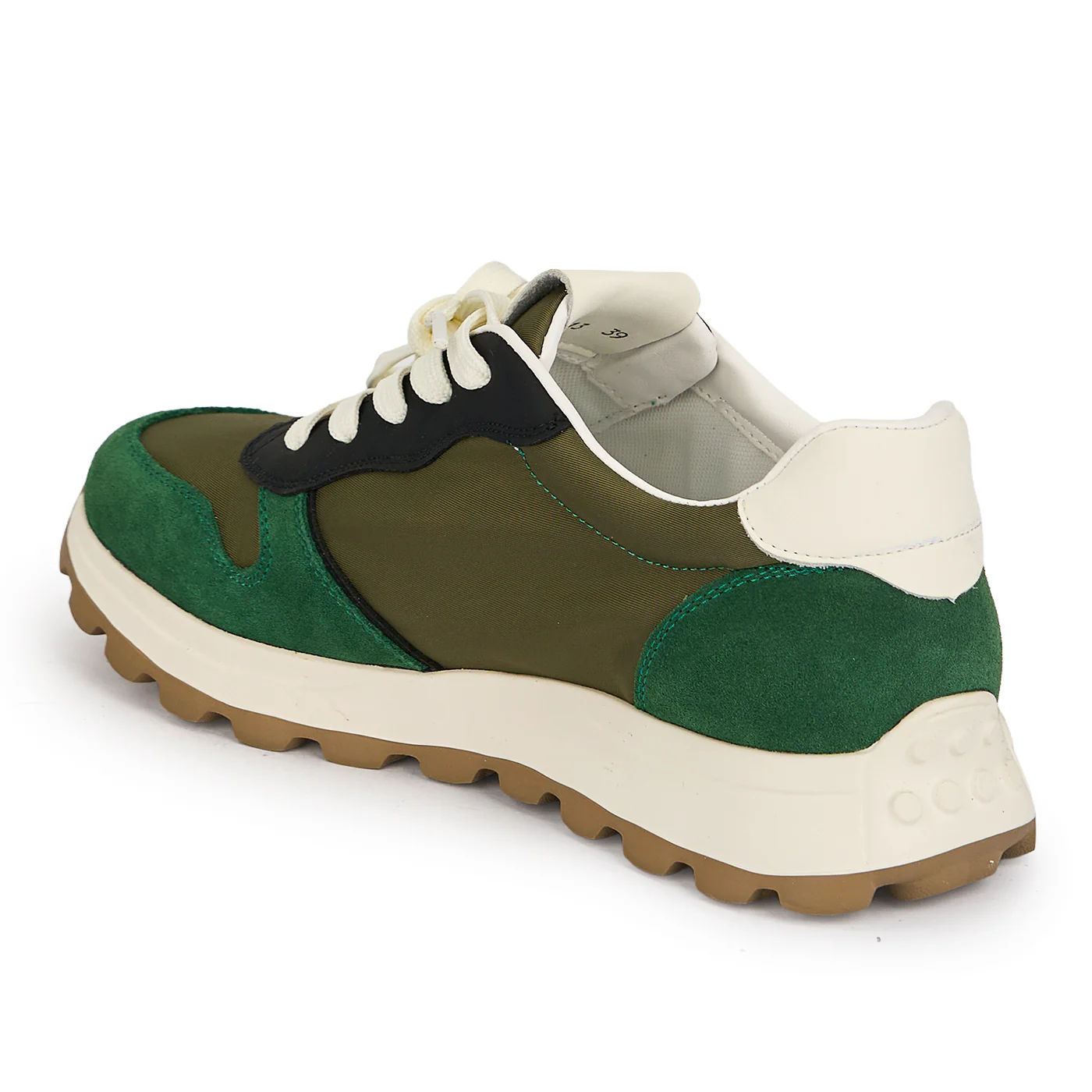 Pantofi sport barbati din piele naturala verde 20126 - Image 2
