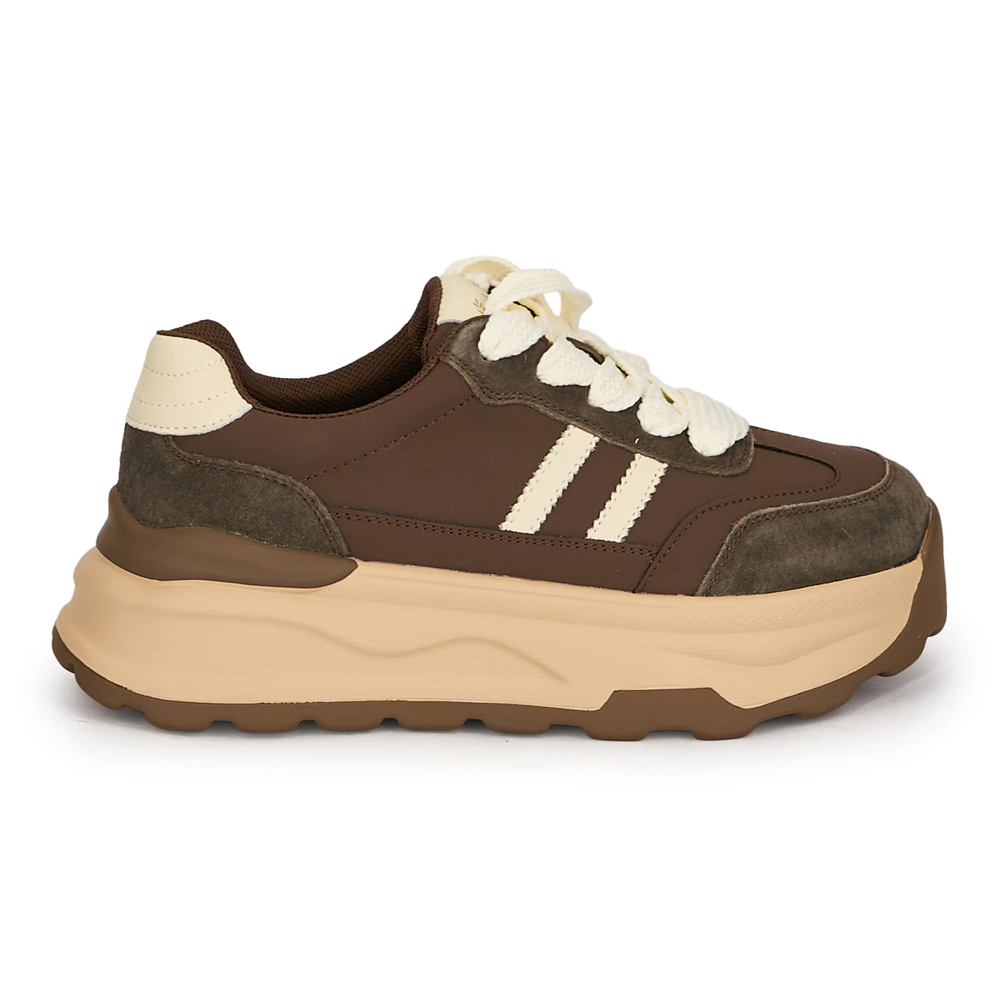 Pantofi sport dama din piele naturala maro 18762