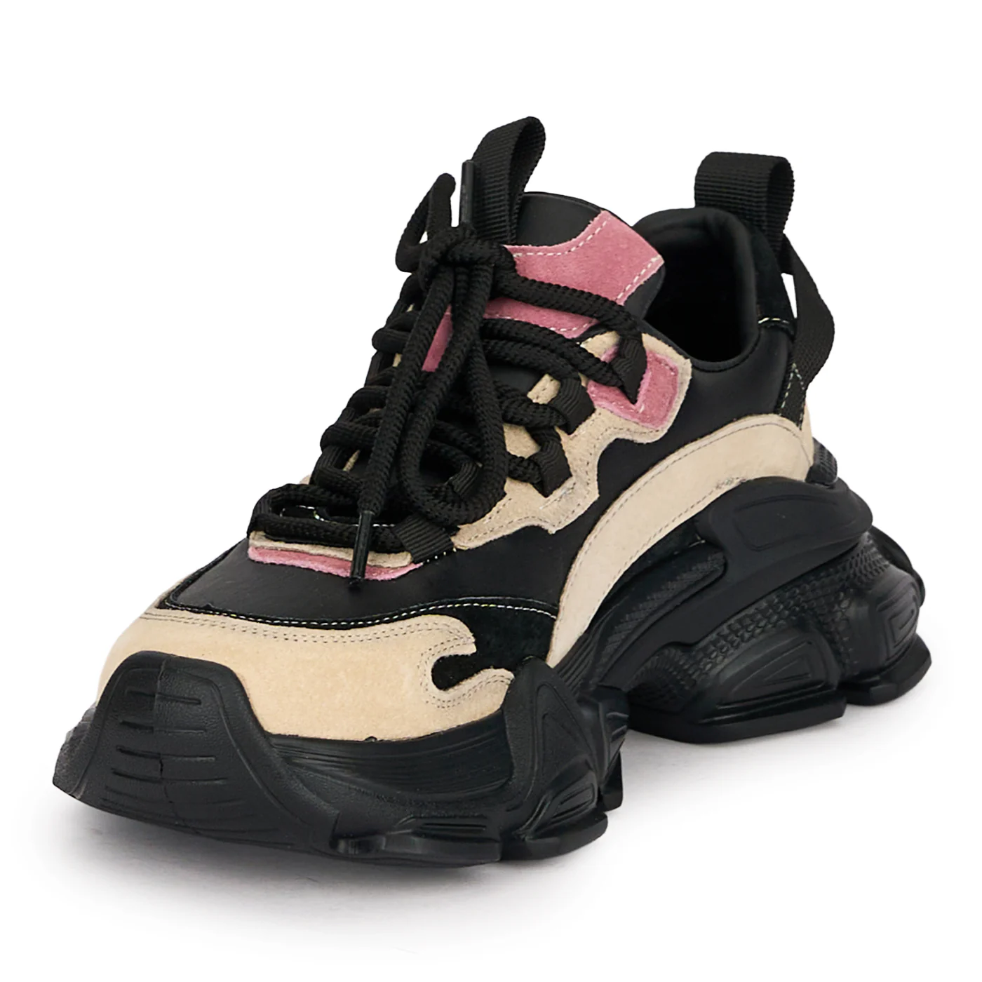 Pantofi sport dama din piele naturala neagra 18758 - Image 3