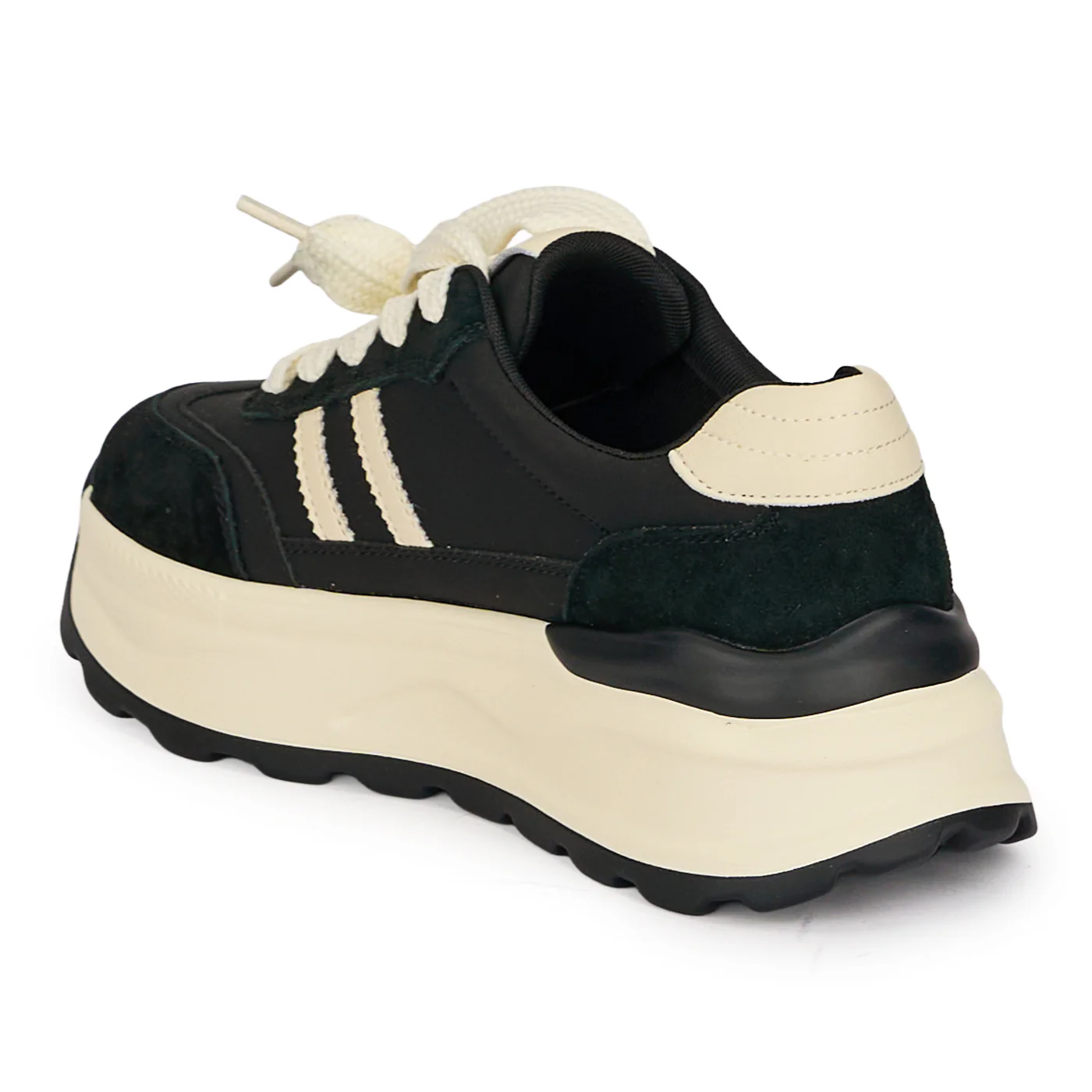 Pantofi sport dama din piele naturala neagra 18761 - Image 2