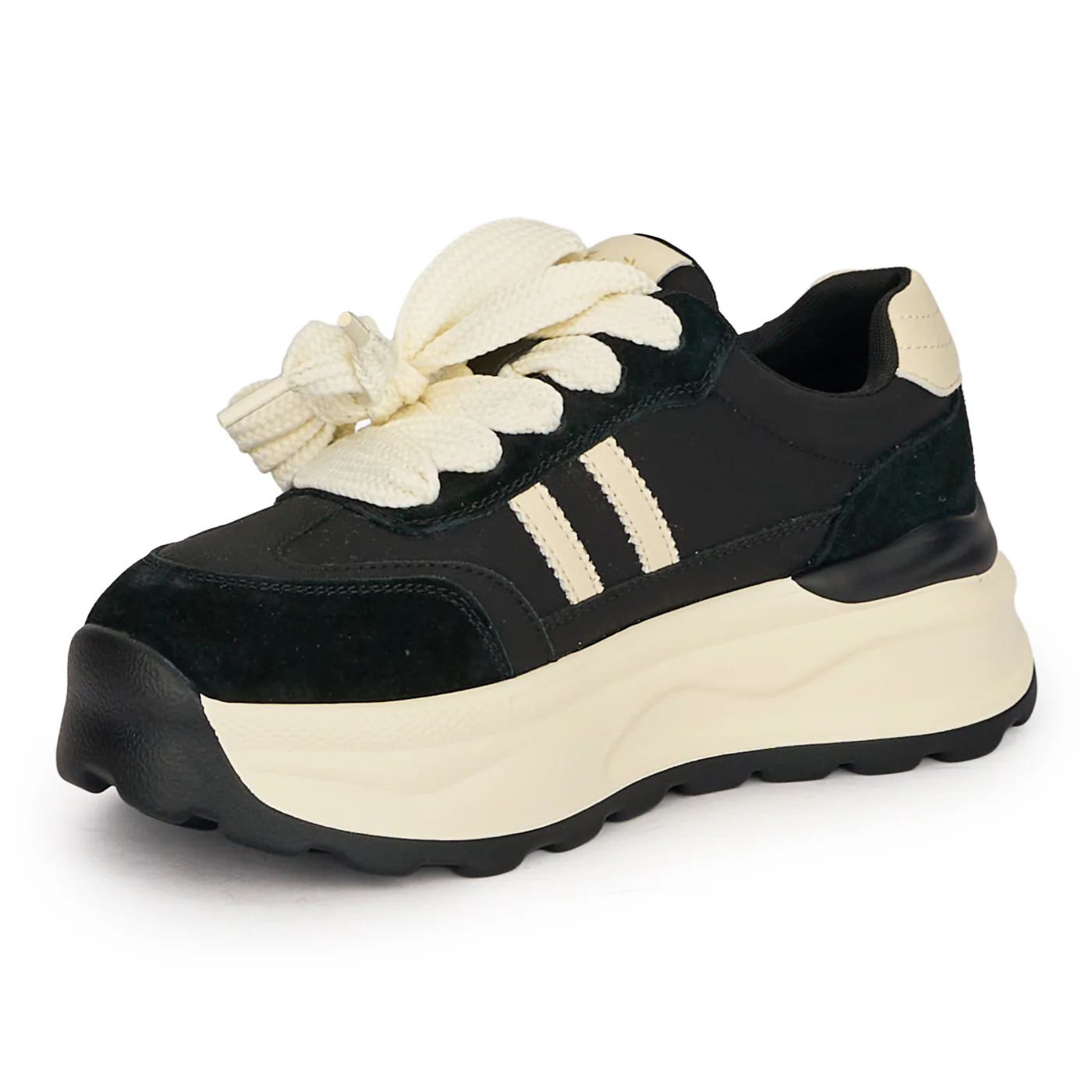 Pantofi sport dama din piele naturala neagra 18761 - Image 3