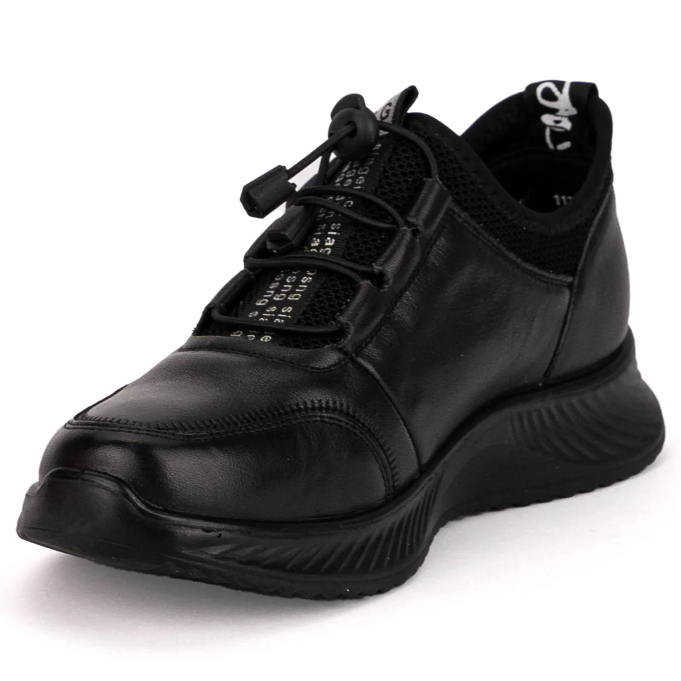 Pantofi sport dama din piele naturala neagra 18809 - Image 3