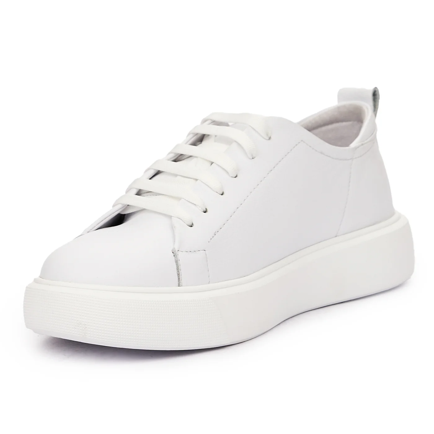 Pantofi sport din piele naturala alba 7165 - Image 4