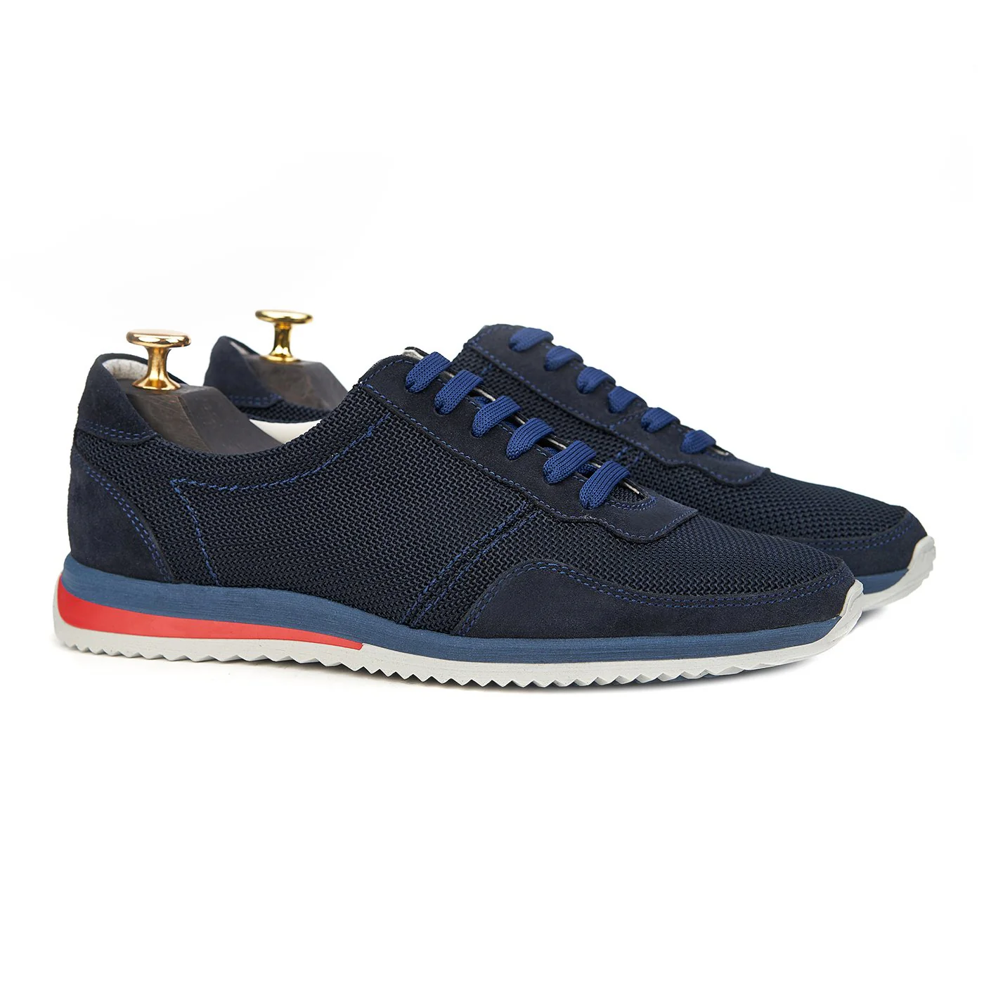 Pantofi sport din piele naturala albastra 0150