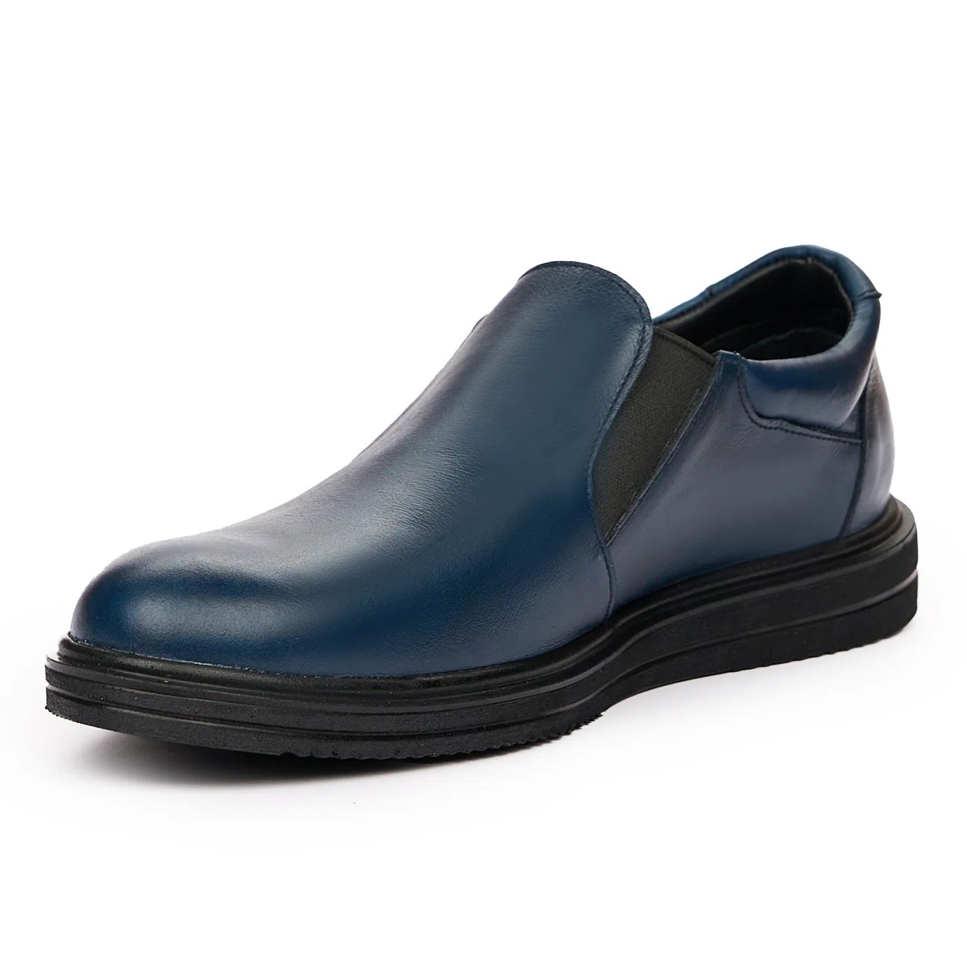 Pantofi sport din piele naturala bleumarin 7214 - Image 4