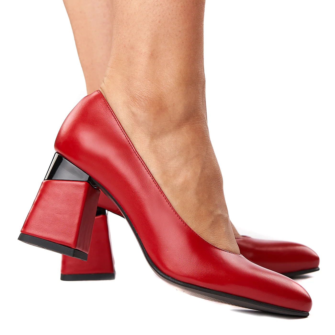 Pantofi stiletto eleganti din piele naturala 4286