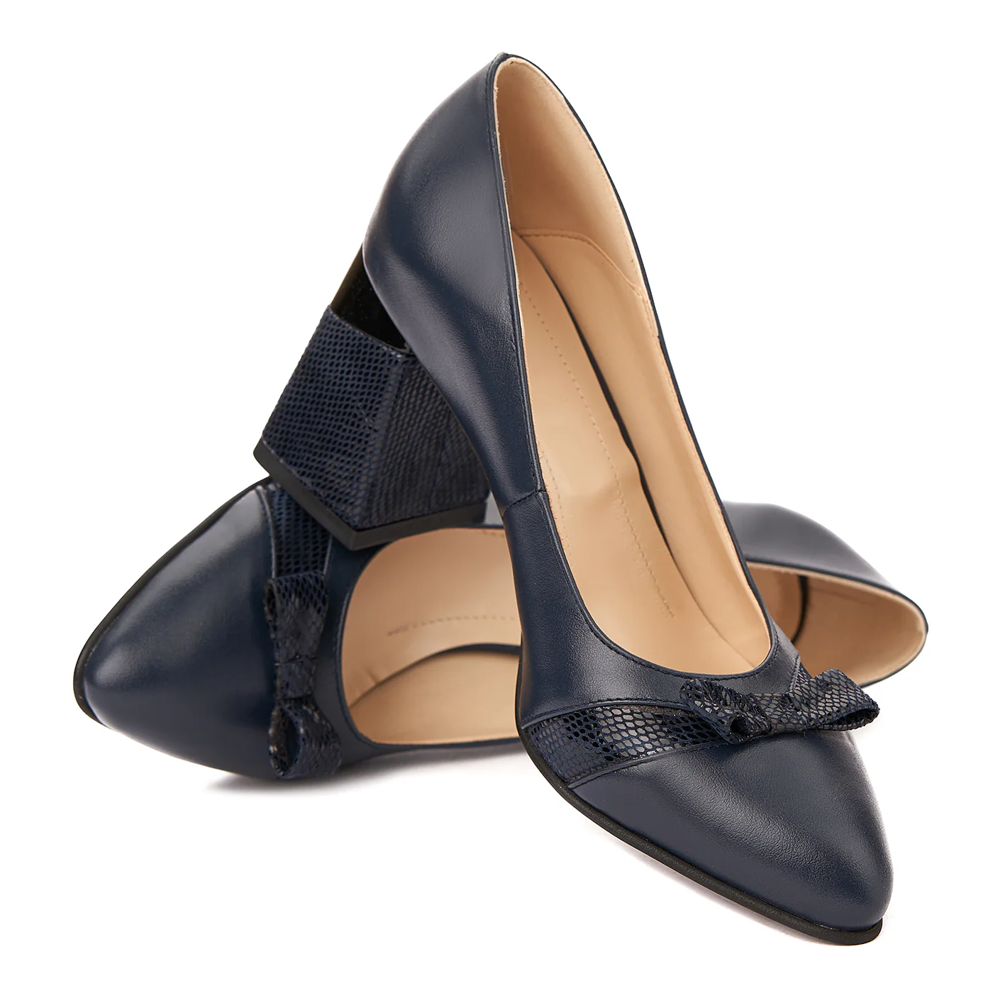 Pantofi stiletto eleganti din piele naturala 4317 - Image 4
