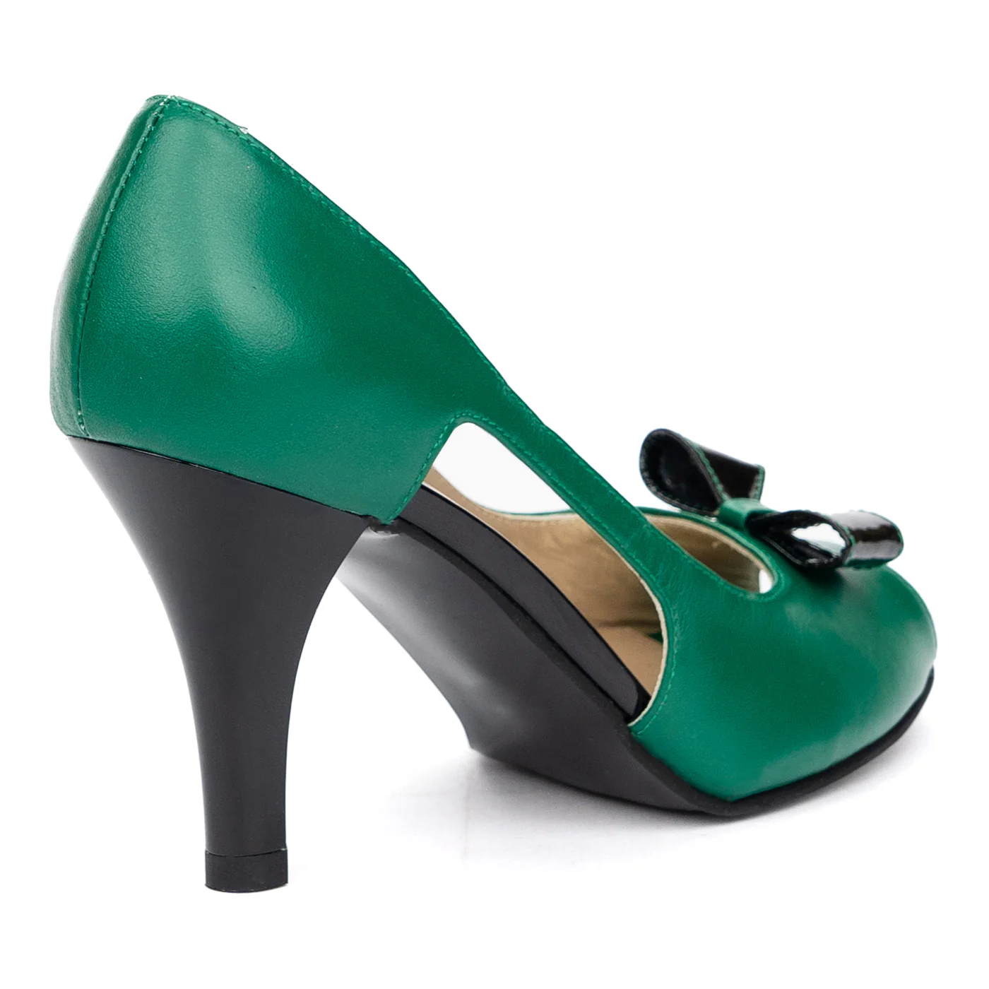 Pantofi Verzi Dama cu Toc 8 Cm din Piele Naturala 8722 - Image 2