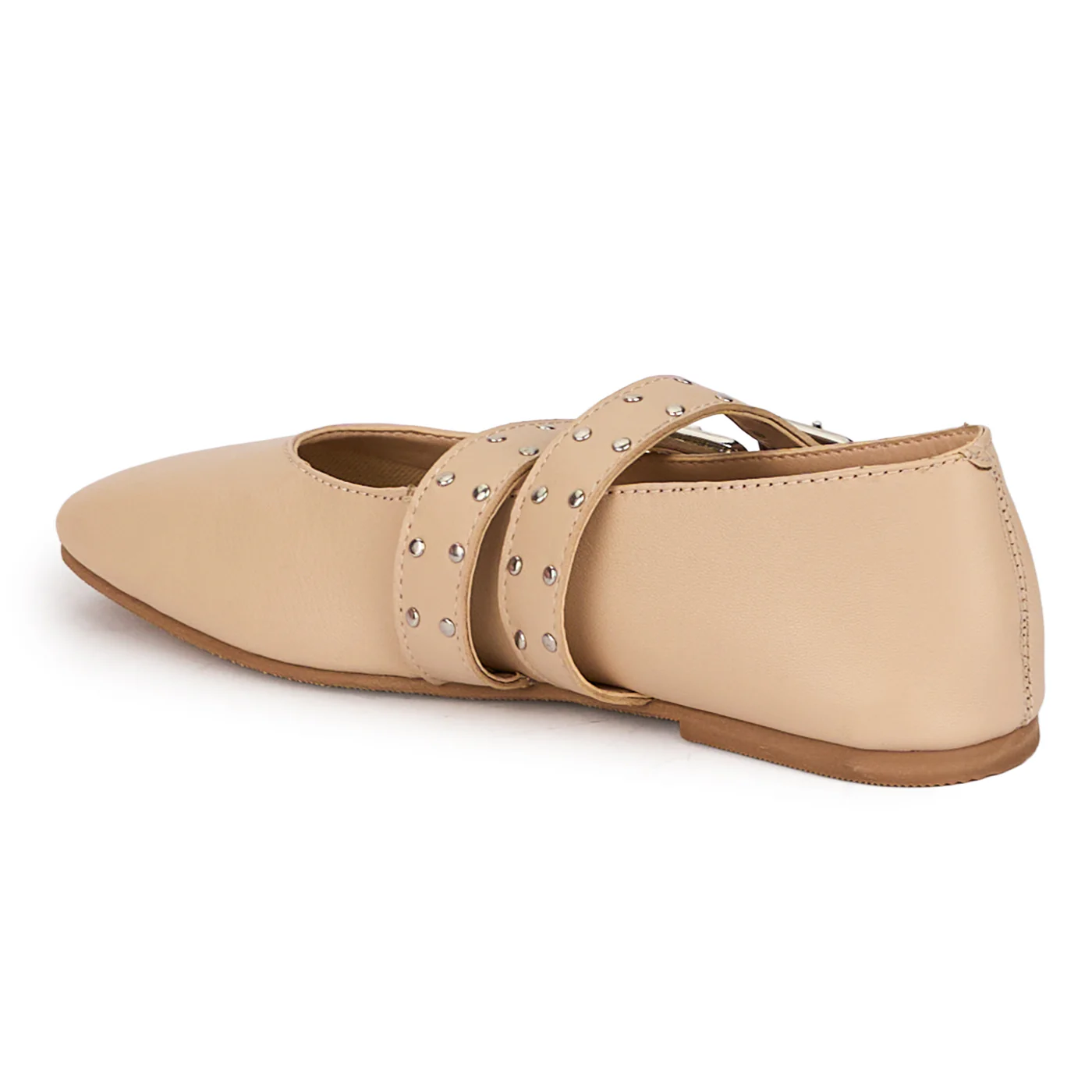Pantofi dama din piele naturala roz pudra 18418 - Image 2