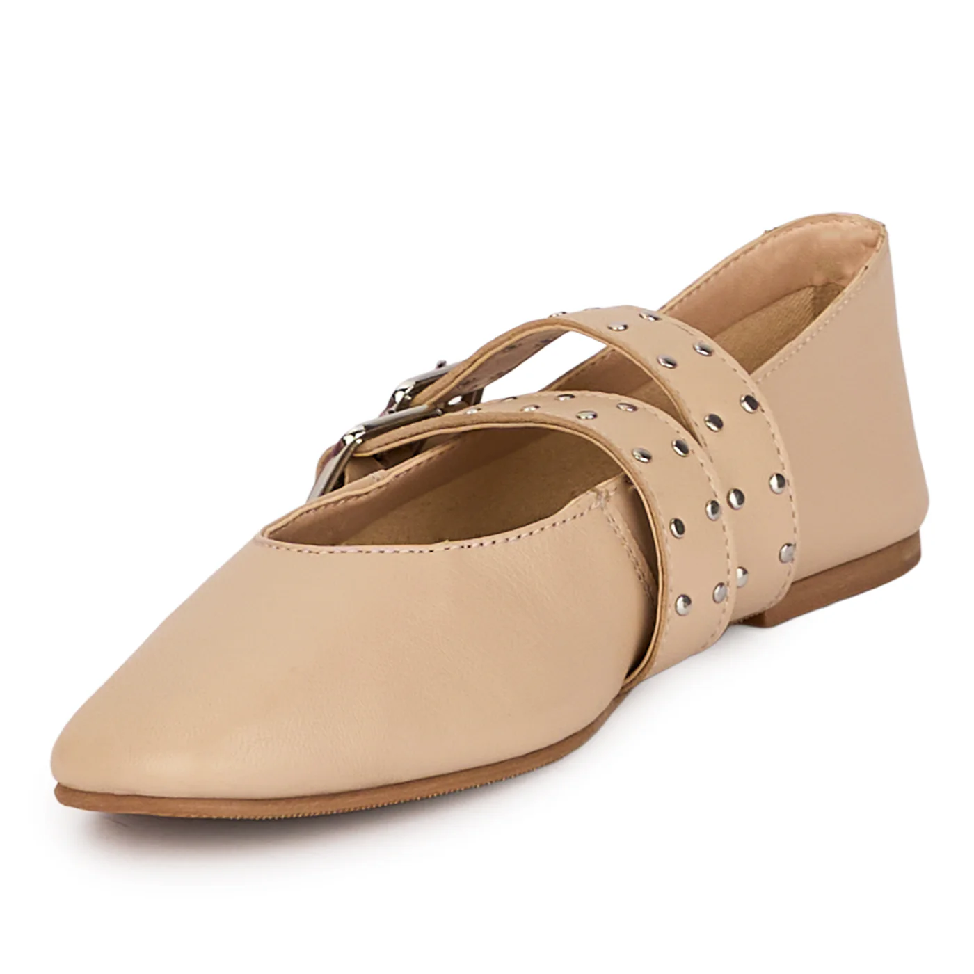 Pantofi dama din piele naturala roz pudra 18418 - Image 3