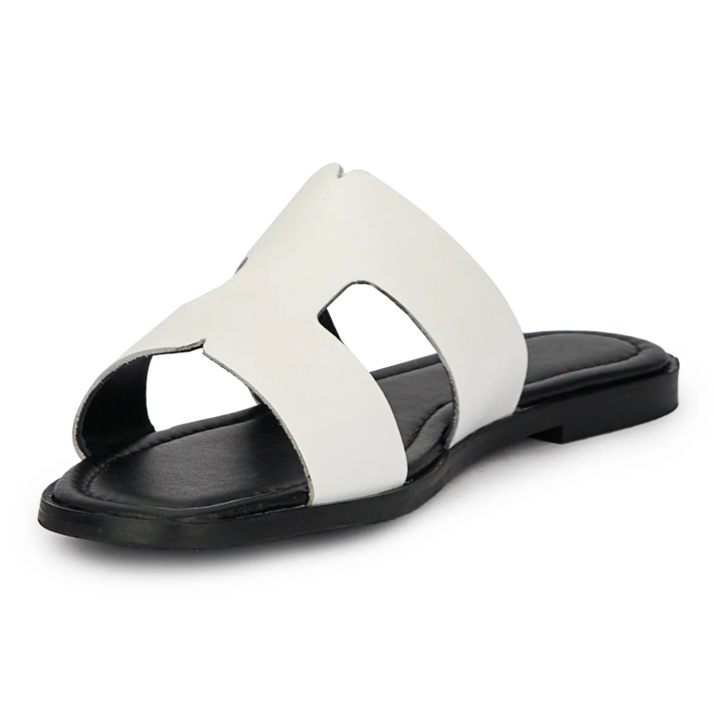 Papuc dama din piele naturala alba 15533 - Image 3