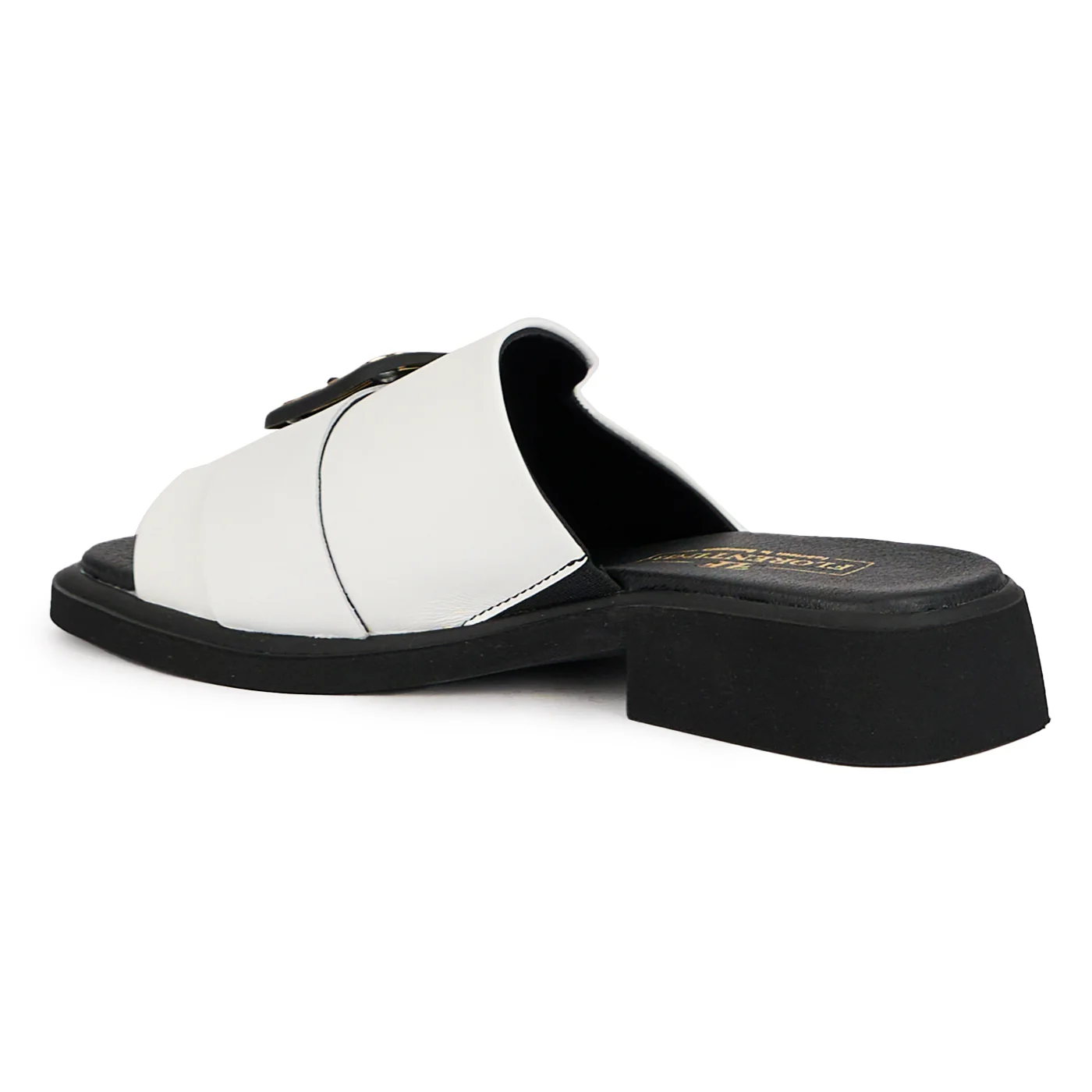 Papuc dama din piele naturala alba 16340 - Image 2