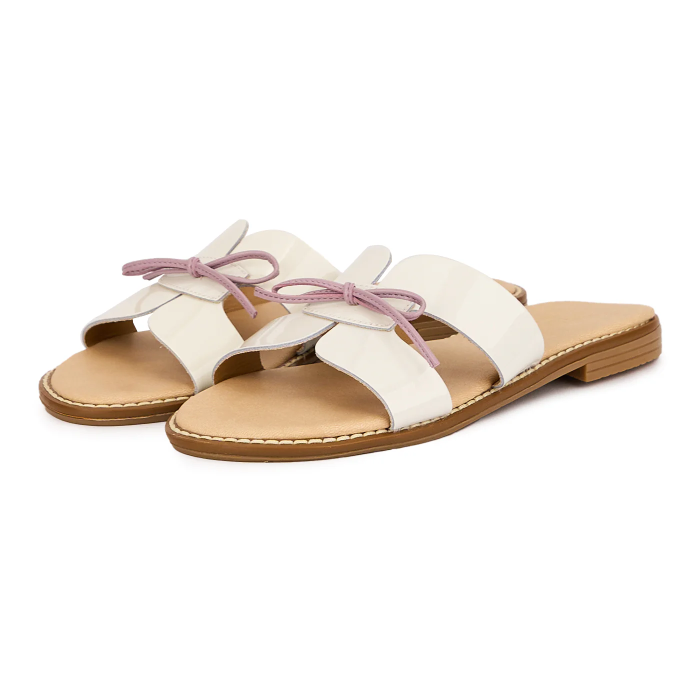 Papuc dama din piele naturala alba 16573 - Image 3