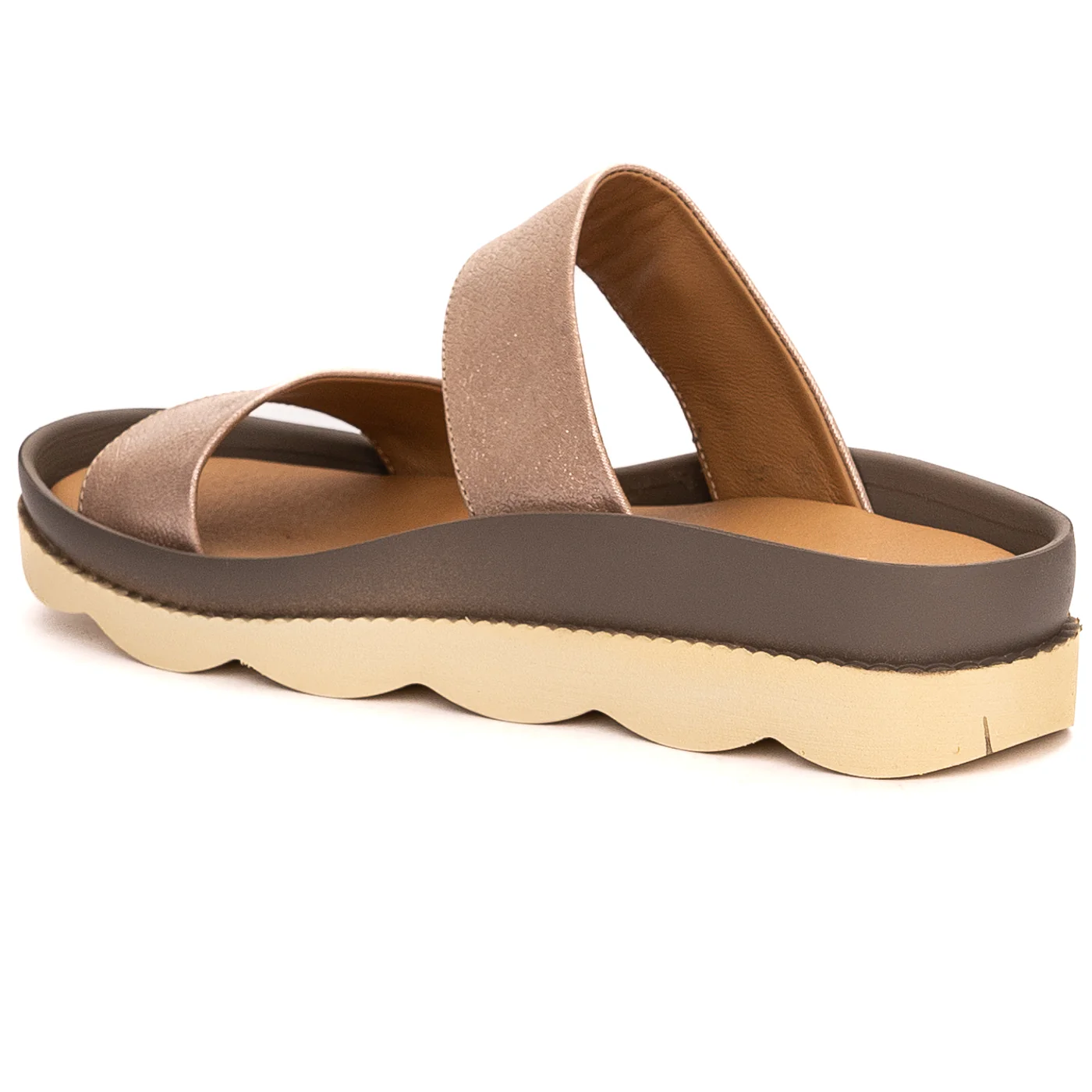 Papuc dama din piele naturala bej 13560 - Image 2