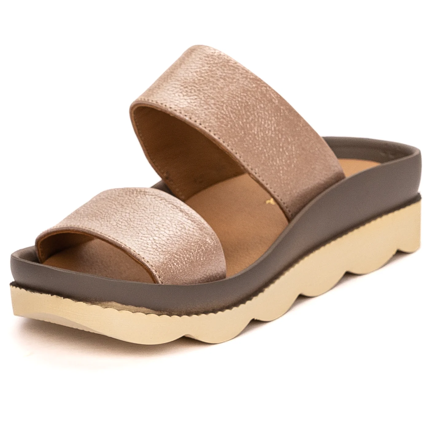 Papuc dama din piele naturala bej 13560 - Image 3