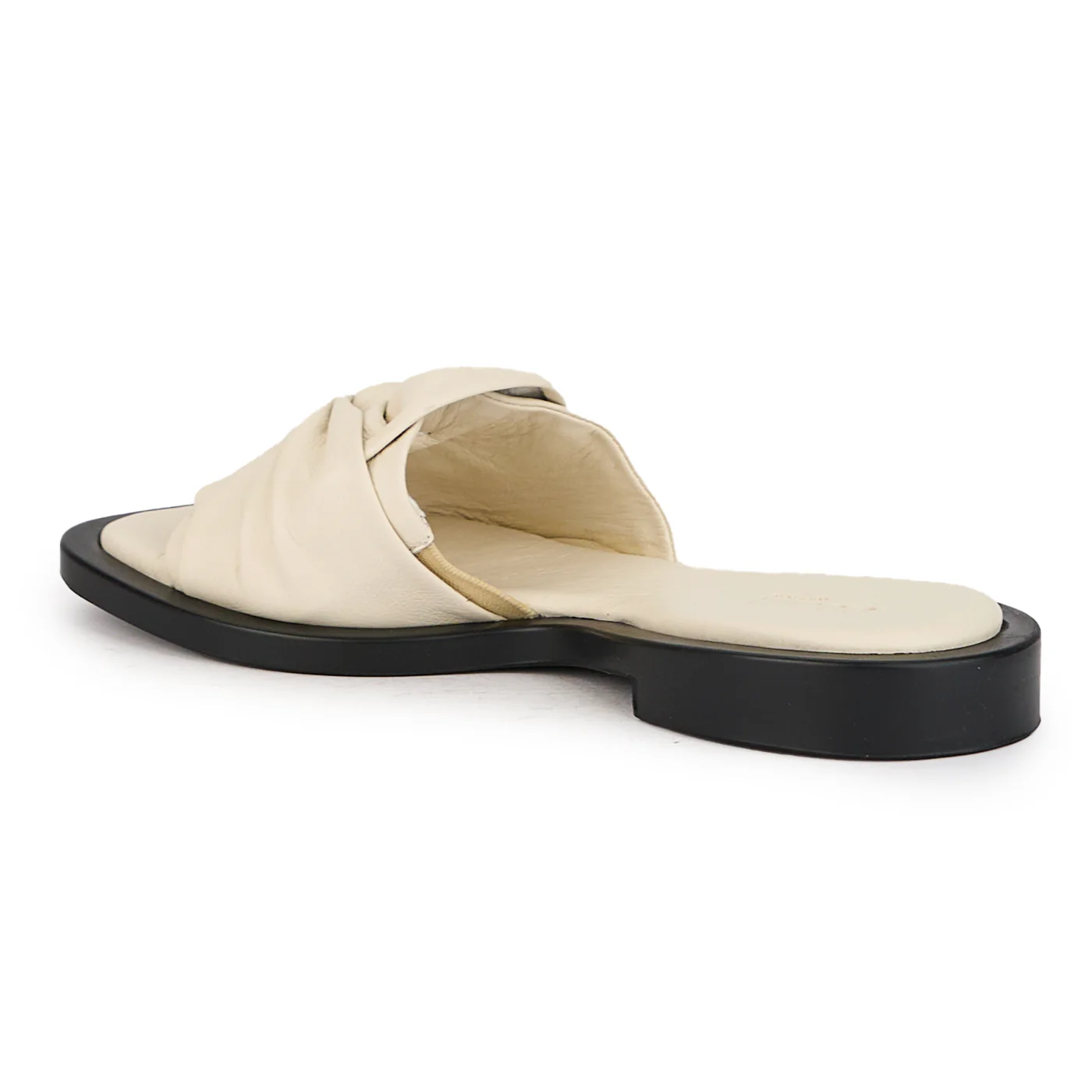 Papuc dama din piele naturala bej cu talpa joasa 16111 - Image 2