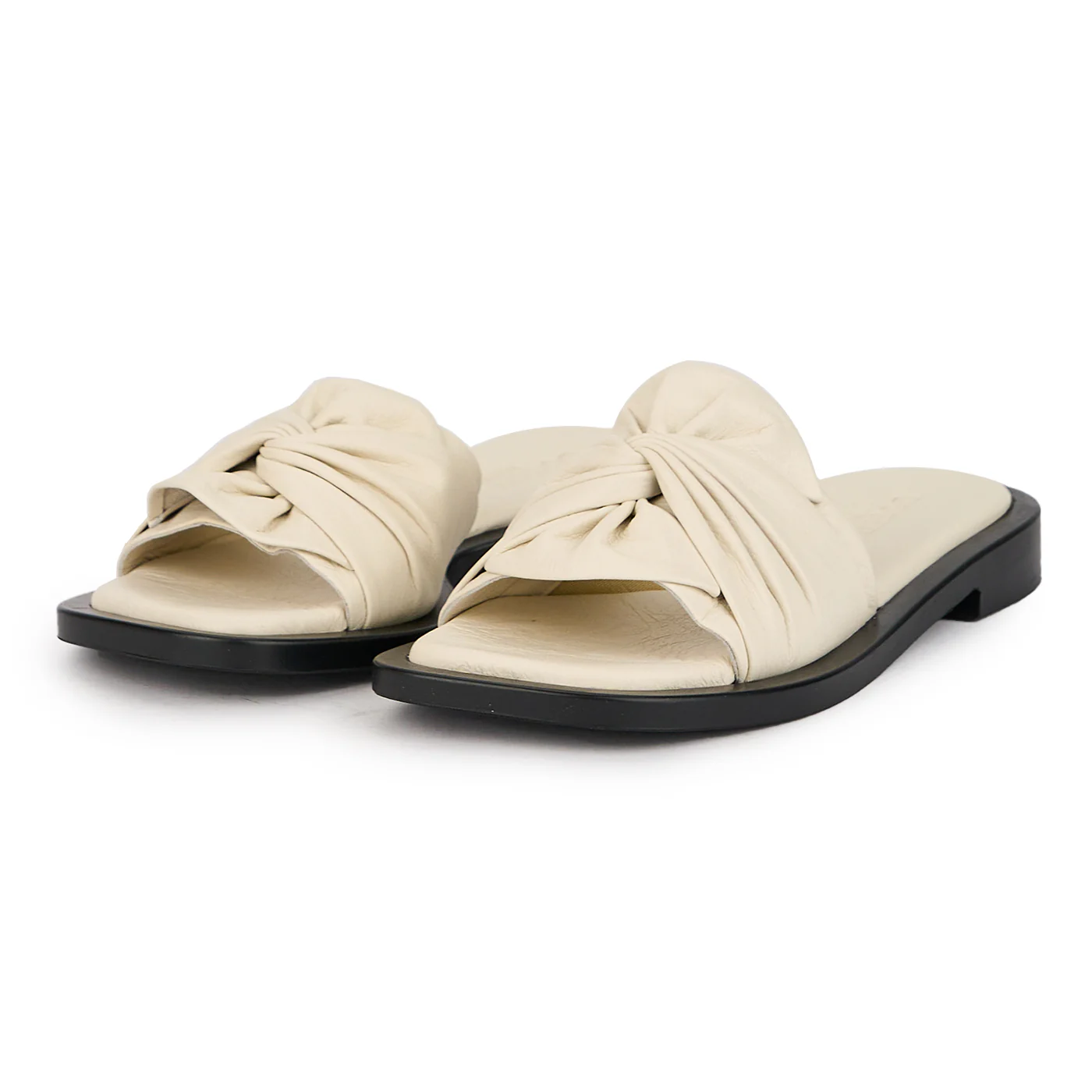 Papuc dama din piele naturala bej cu talpa joasa 16111 - Image 3