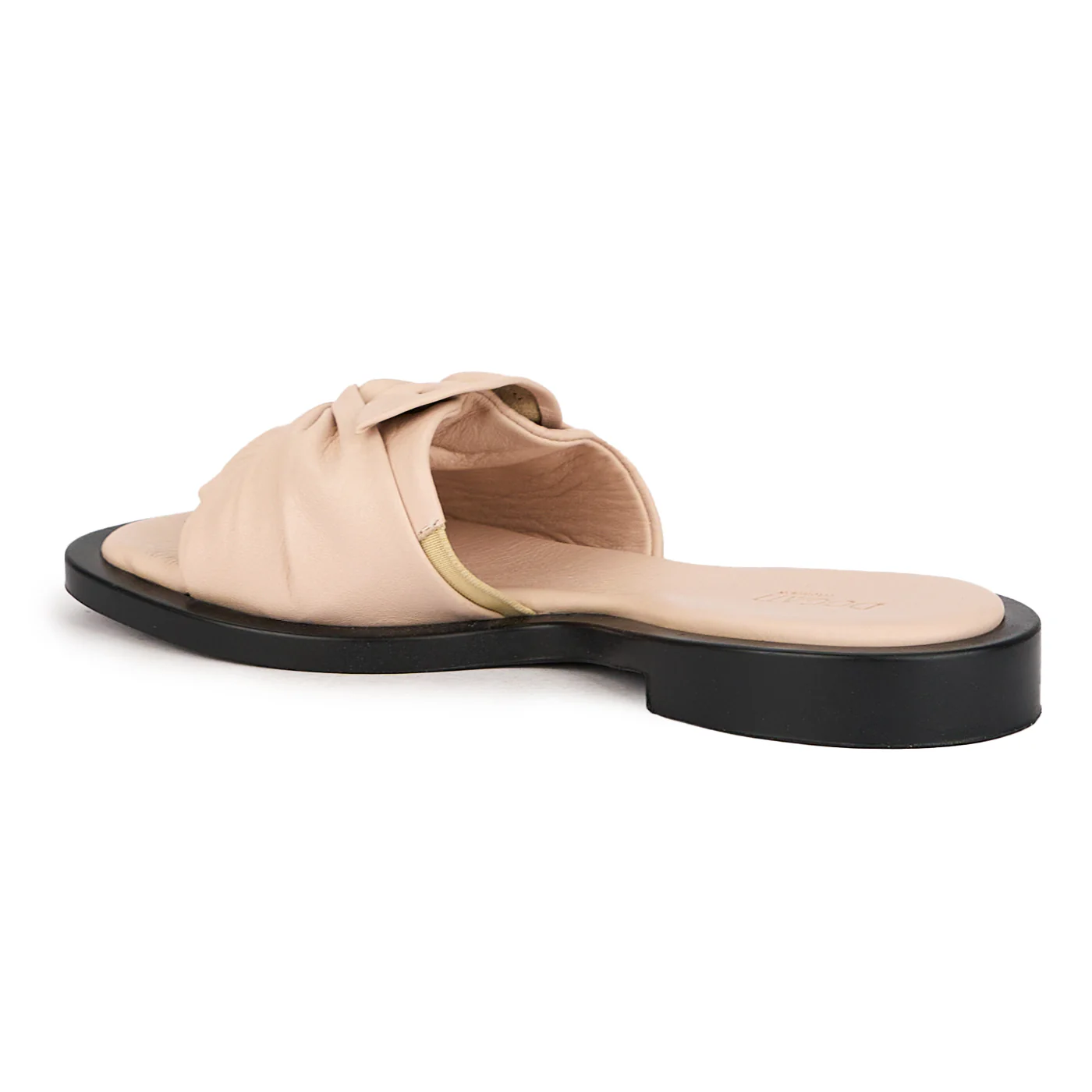 Papuc dama din piele naturala roz-pudra cu talpa joasa 16113 - Image 2