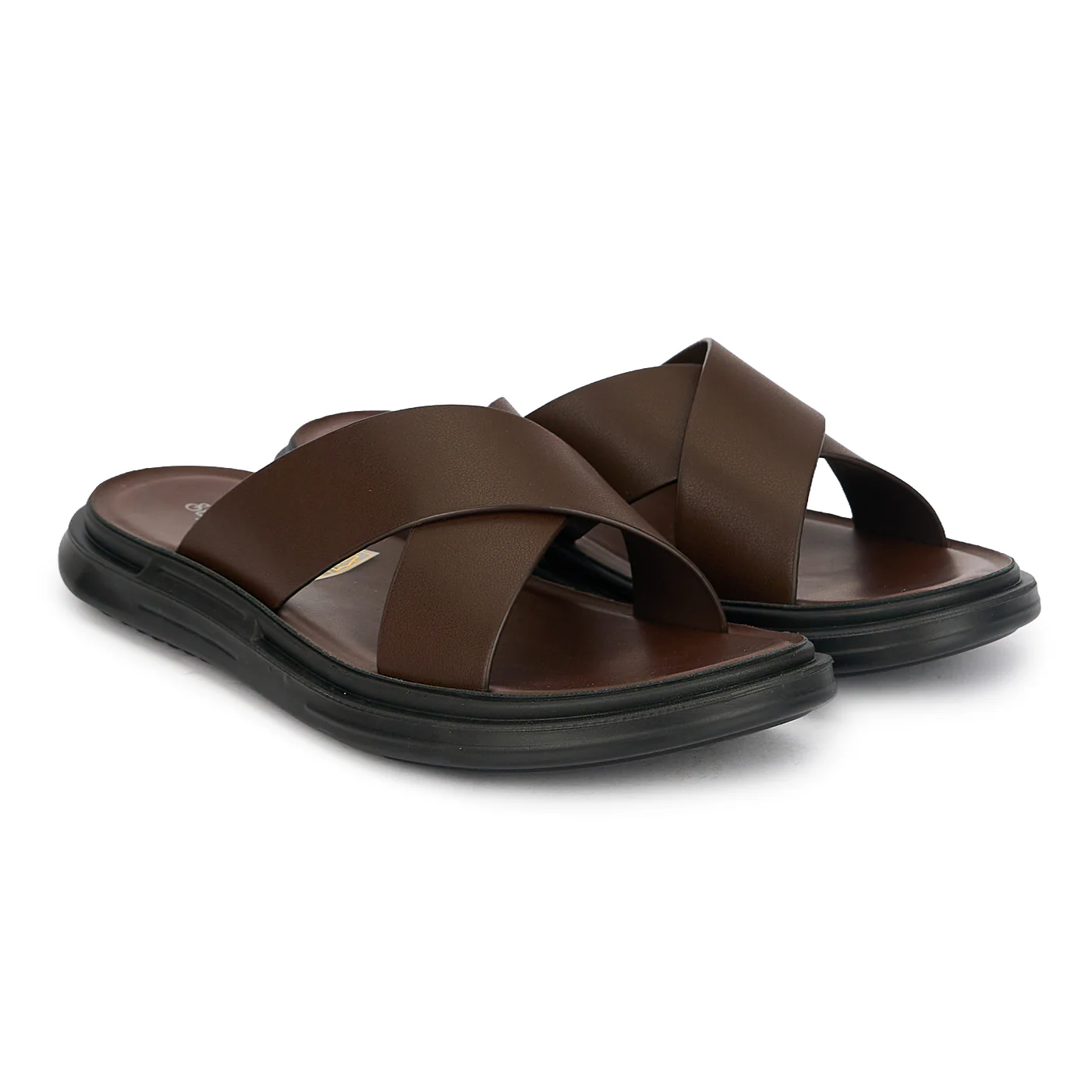 Papuci barbati din piele naturala maro 20192 - Image 4