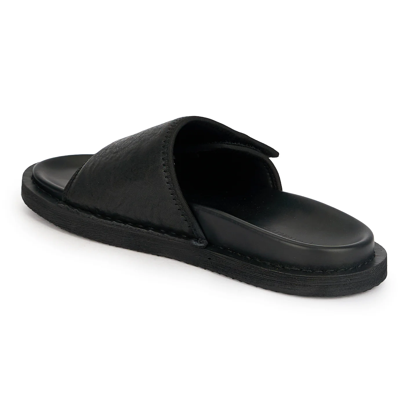 Papuci barbati din piele naturala neagra 20189 - Image 2