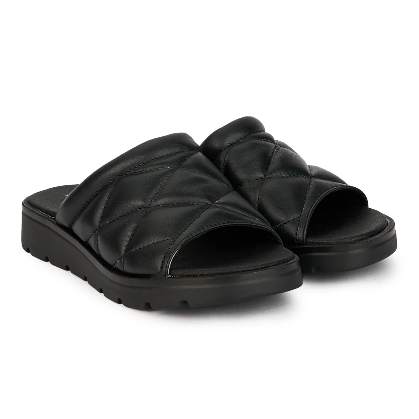 Papuci dama din piele naturala neagra 18129 - Image 4