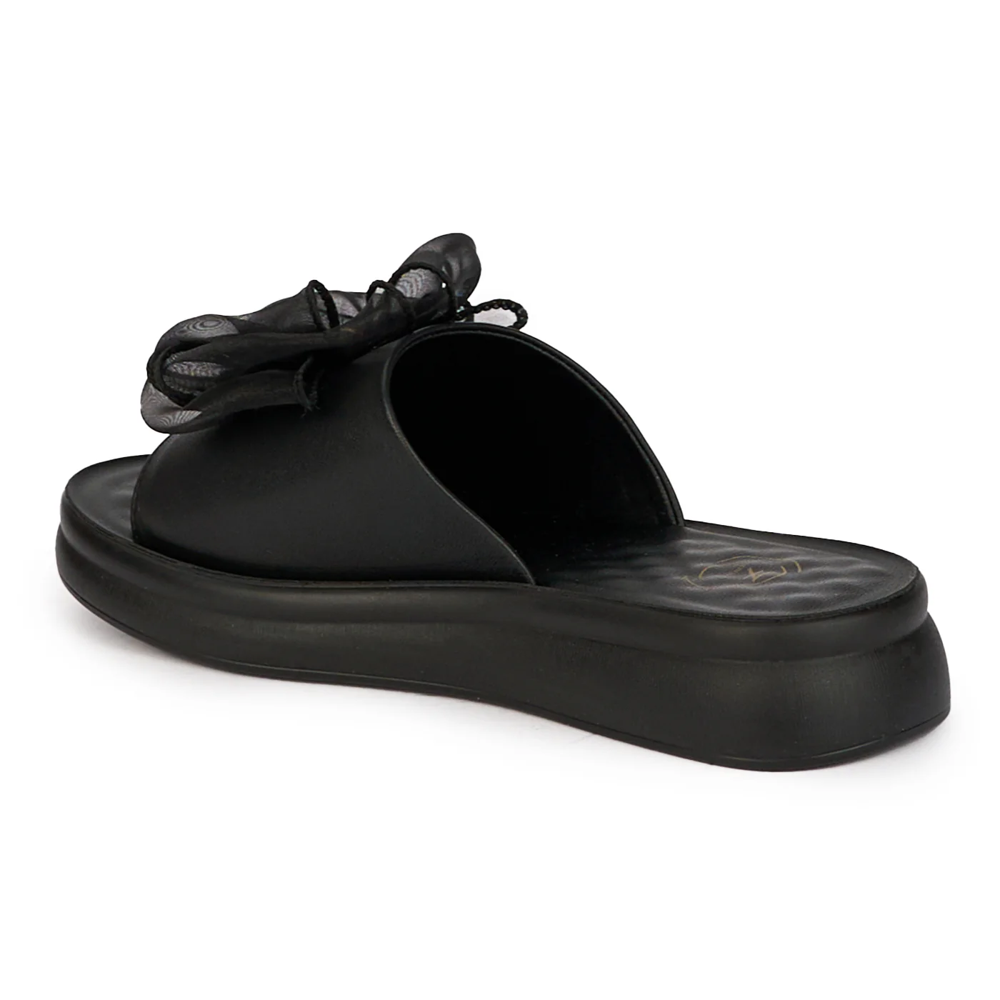Papuci dama din piele naturala neagra 18239 - Image 2