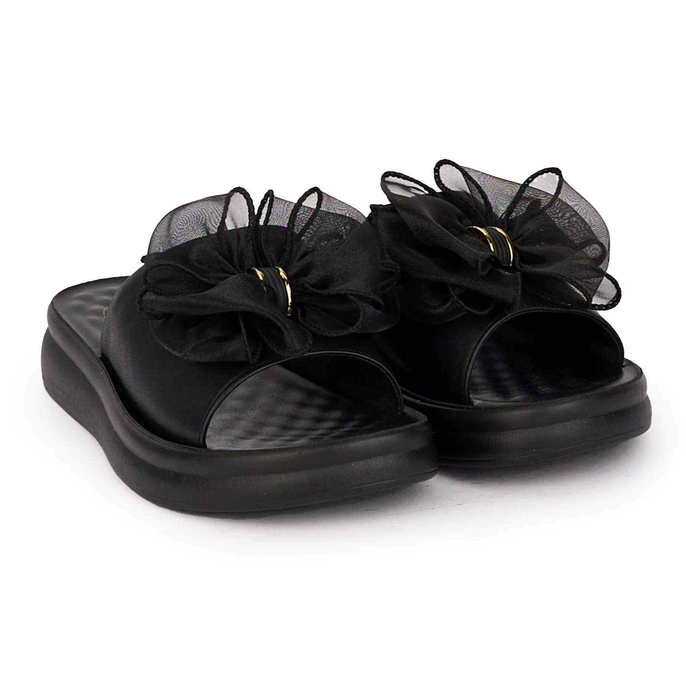 Papuci dama din piele naturala neagra 18239 - Image 4