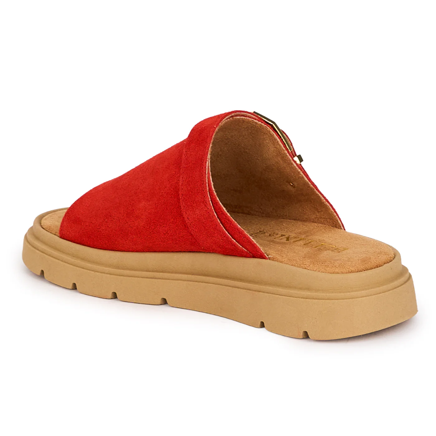 Papuci dama din piele naturala rosie 18582 - Image 2