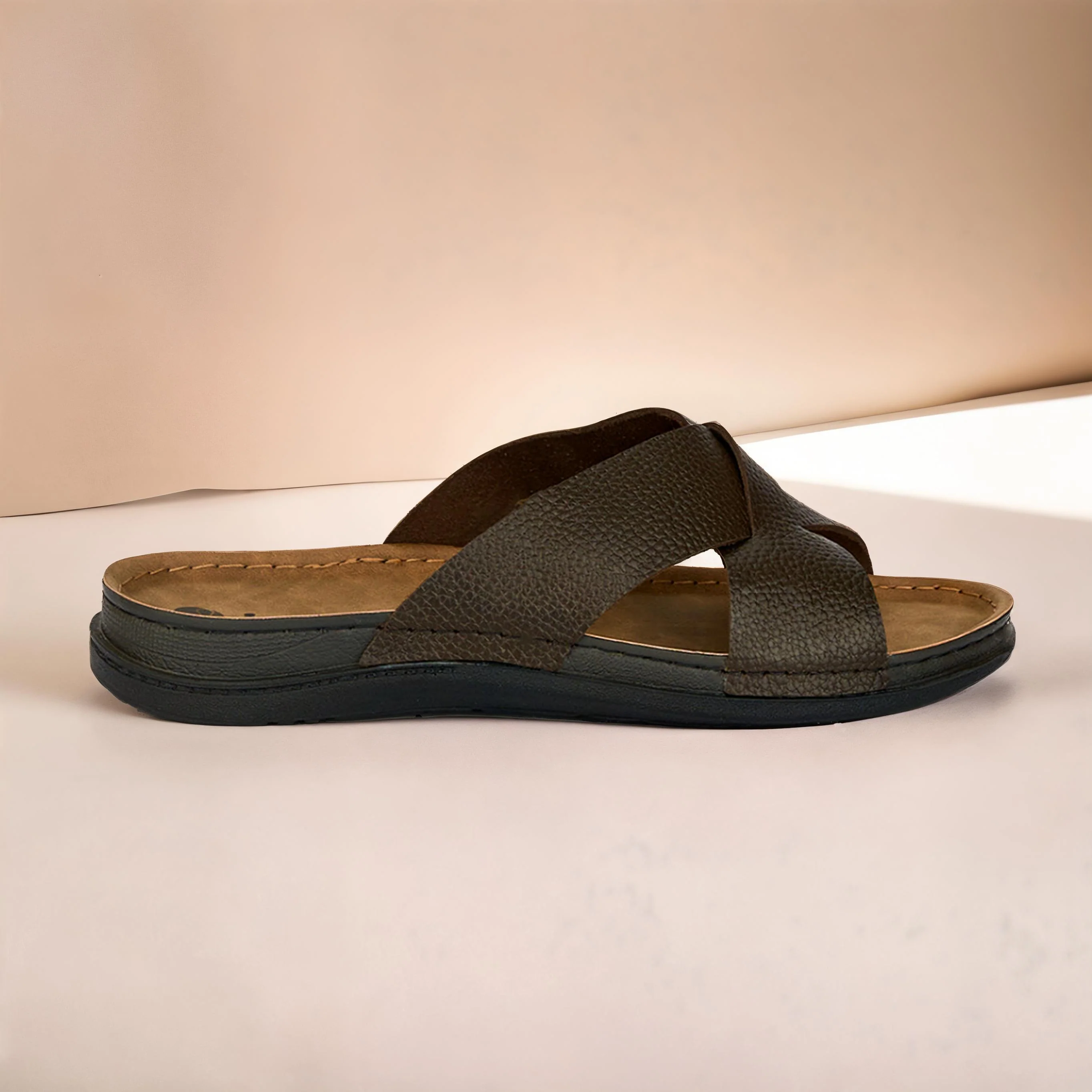 Papuci de vara barbati din piele naturala 7828 - Image 5