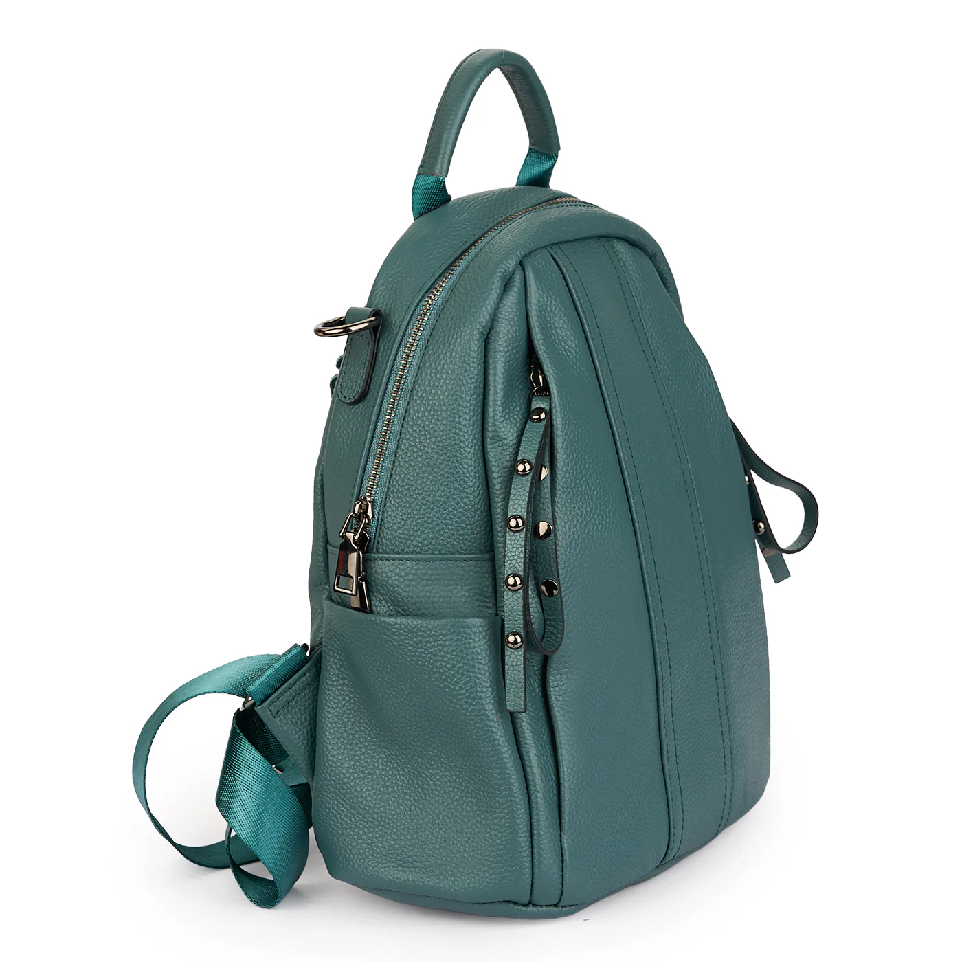 Rucsac din piele naturala bleu 21345 - Image 2