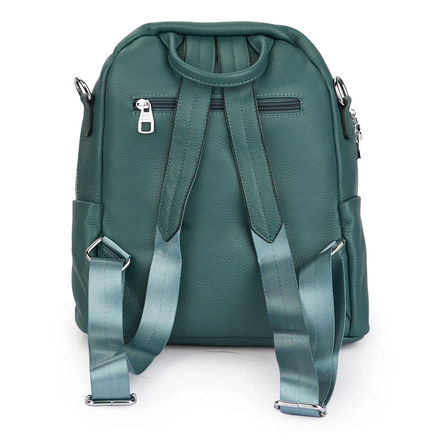 Rucsac din piele naturala bleu 21450 - Image 3