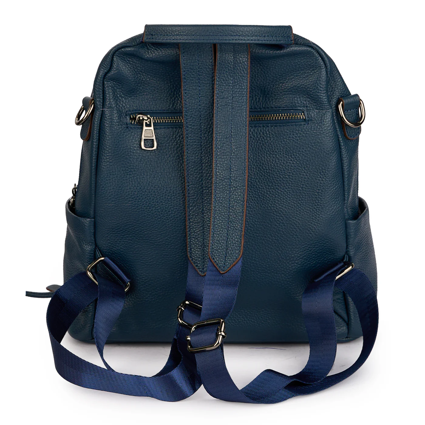 Rucsac din piele naturala bleumarin 21283 - Image 3
