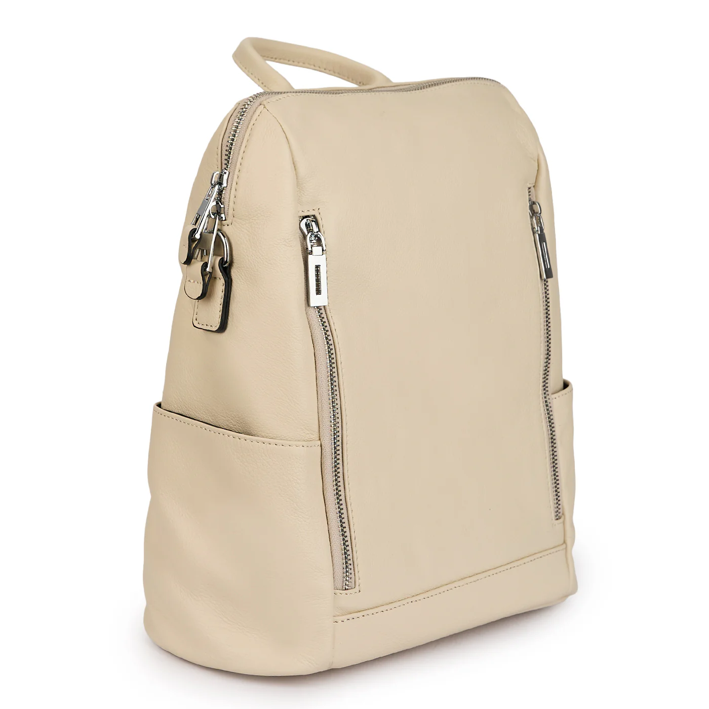 Rucsac din piele naturala crem 21323 - Image 2