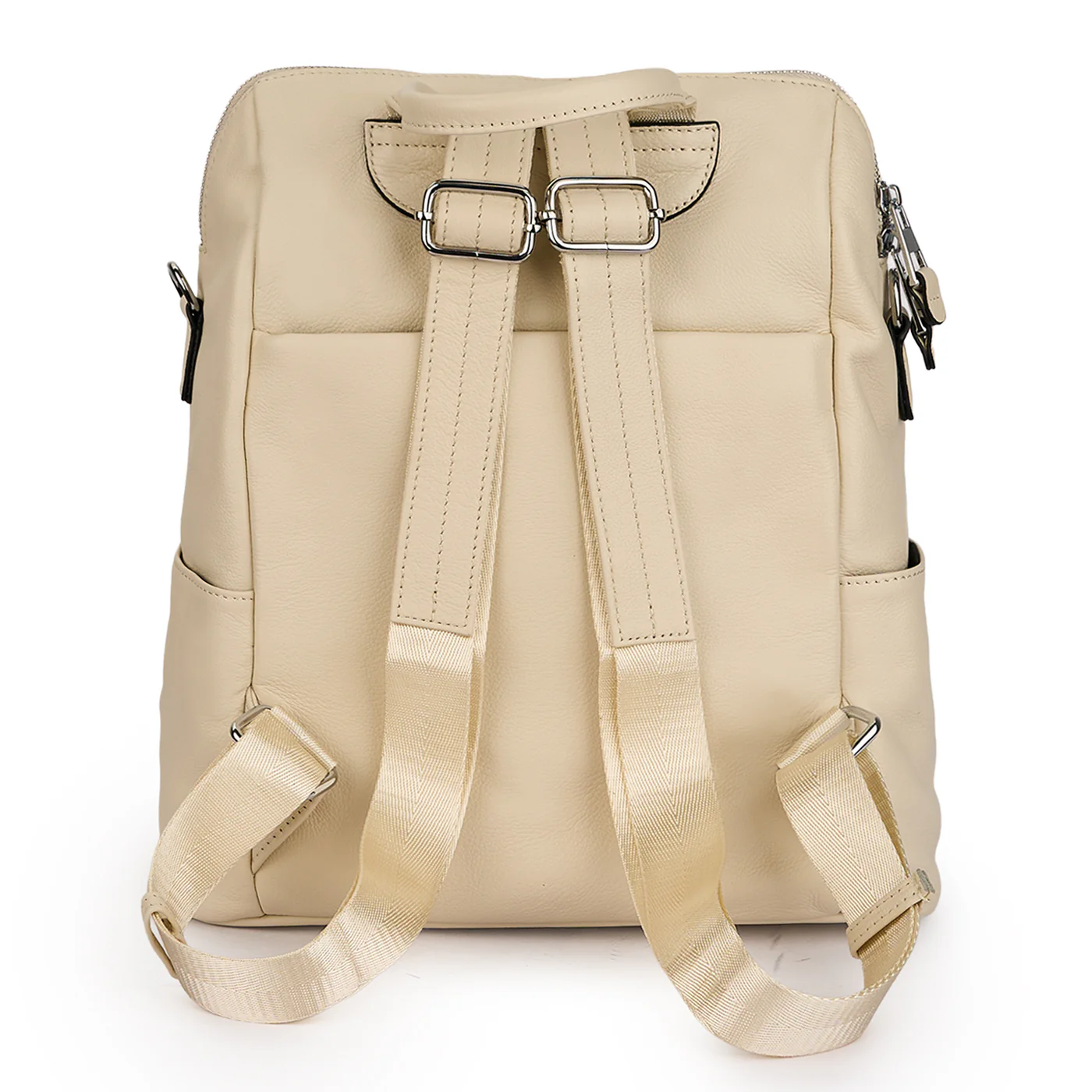 Rucsac din piele naturala crem 21323 - Image 3
